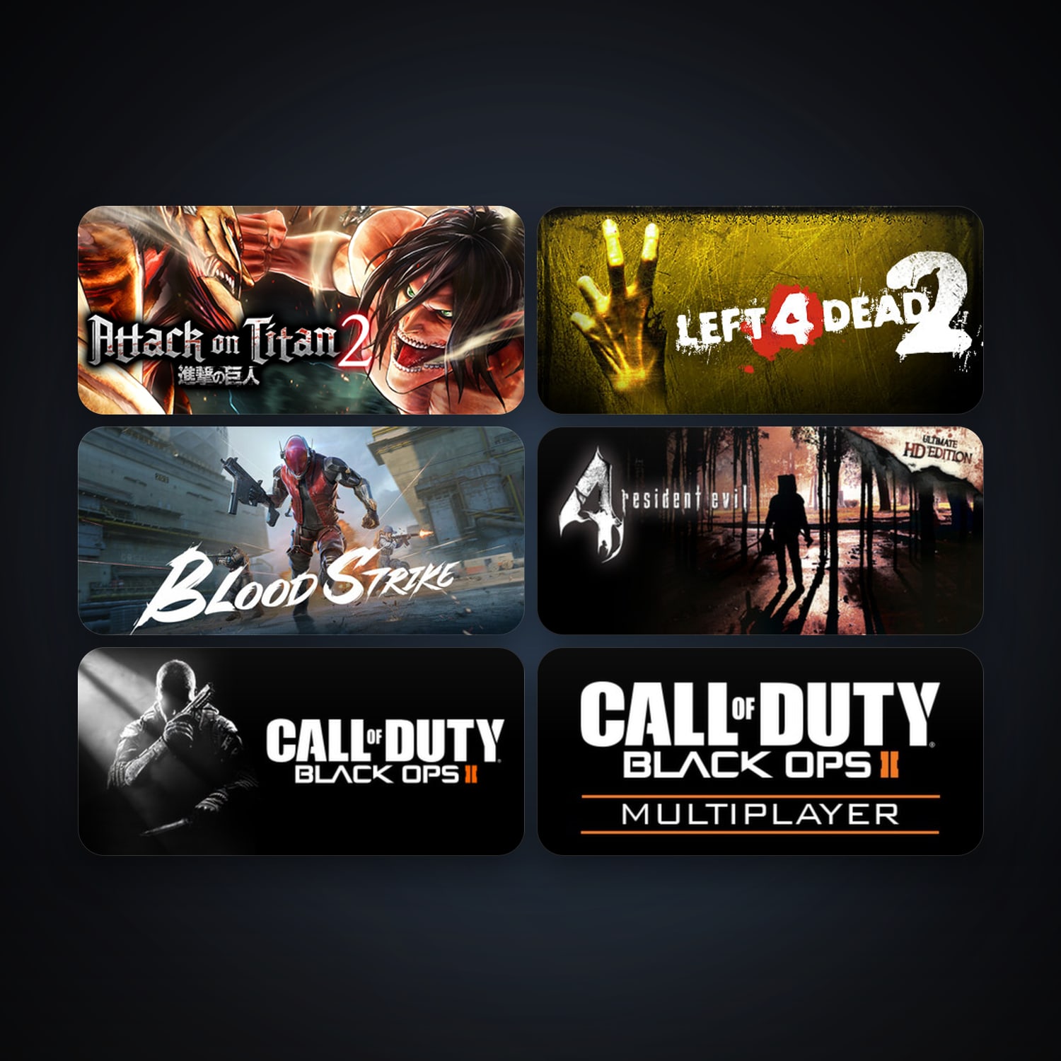 Left 4 Dead 2 + Call of Duty: Black Ops II, 31 games, clean — HabibiAccounts