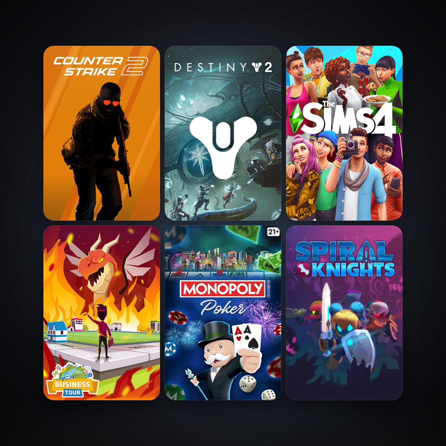CS2 Prime + Spiral Knights, 8 games, Steam 12, clean — HabibiAccounts