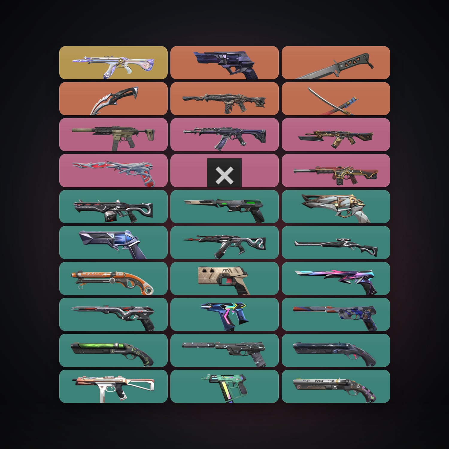 EU Silver 3 locker — 3 knives, 45 skins, lvl 385 — HabibiAccounts