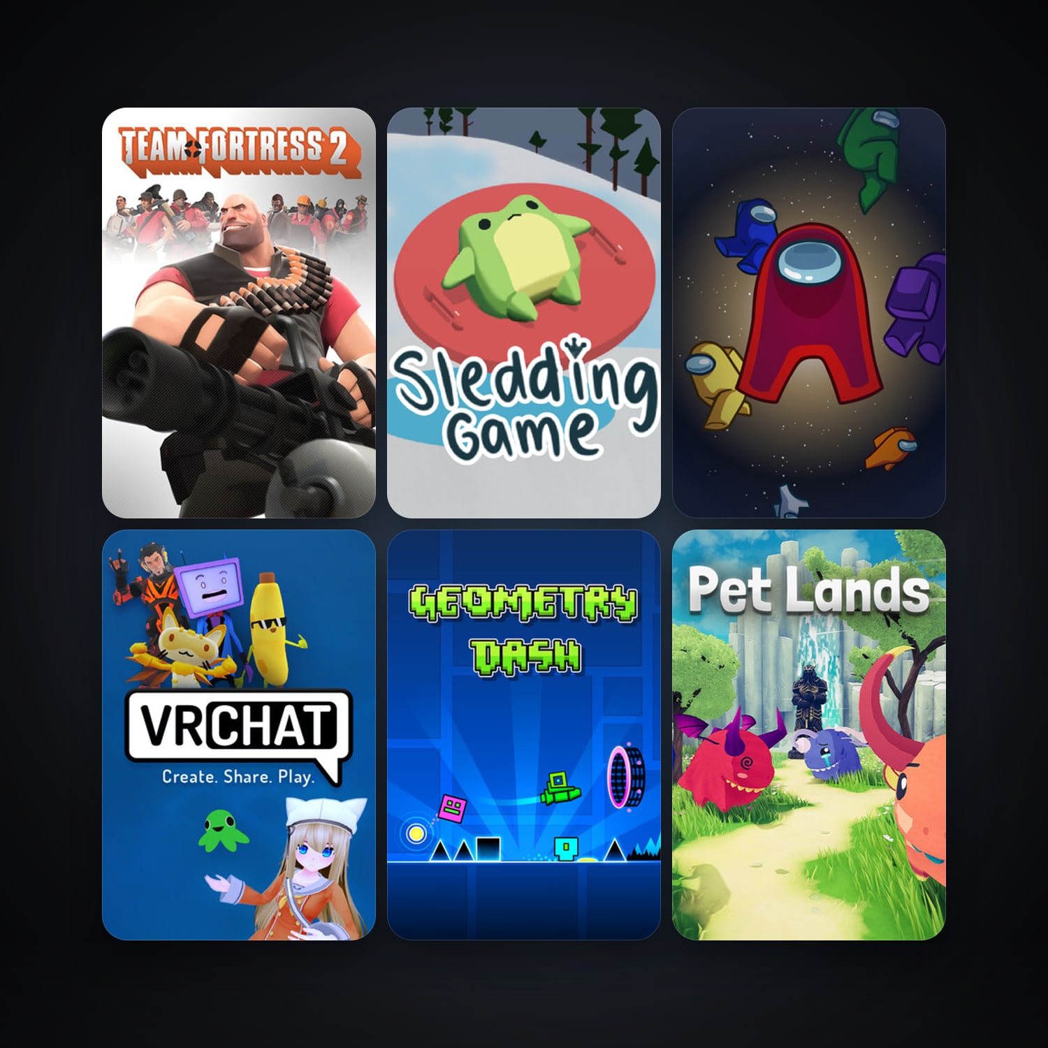 Team Fortress 2 + Geometry Dash, 11 games, clean — HabibiAccounts