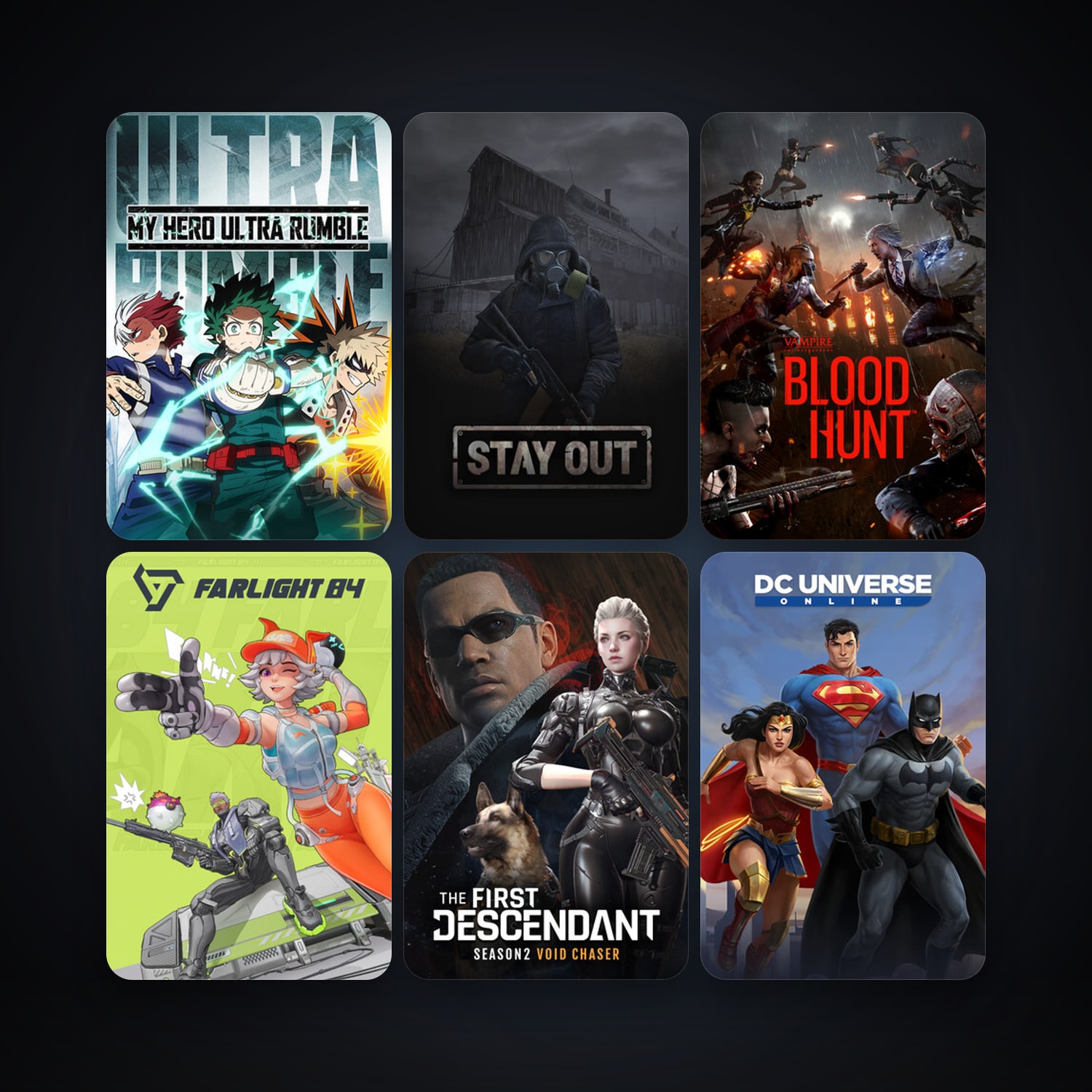 DC Universe Online + Vampire: The Masquerade - Bloodhunt, 8 games, clean — HabibiAccounts