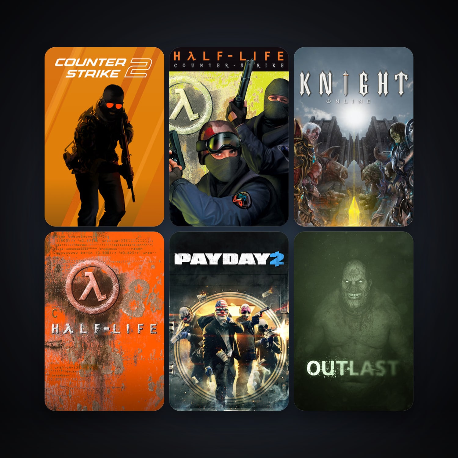 Counter-Strike + Half-Life, 12 games, clean — HabibiAccounts