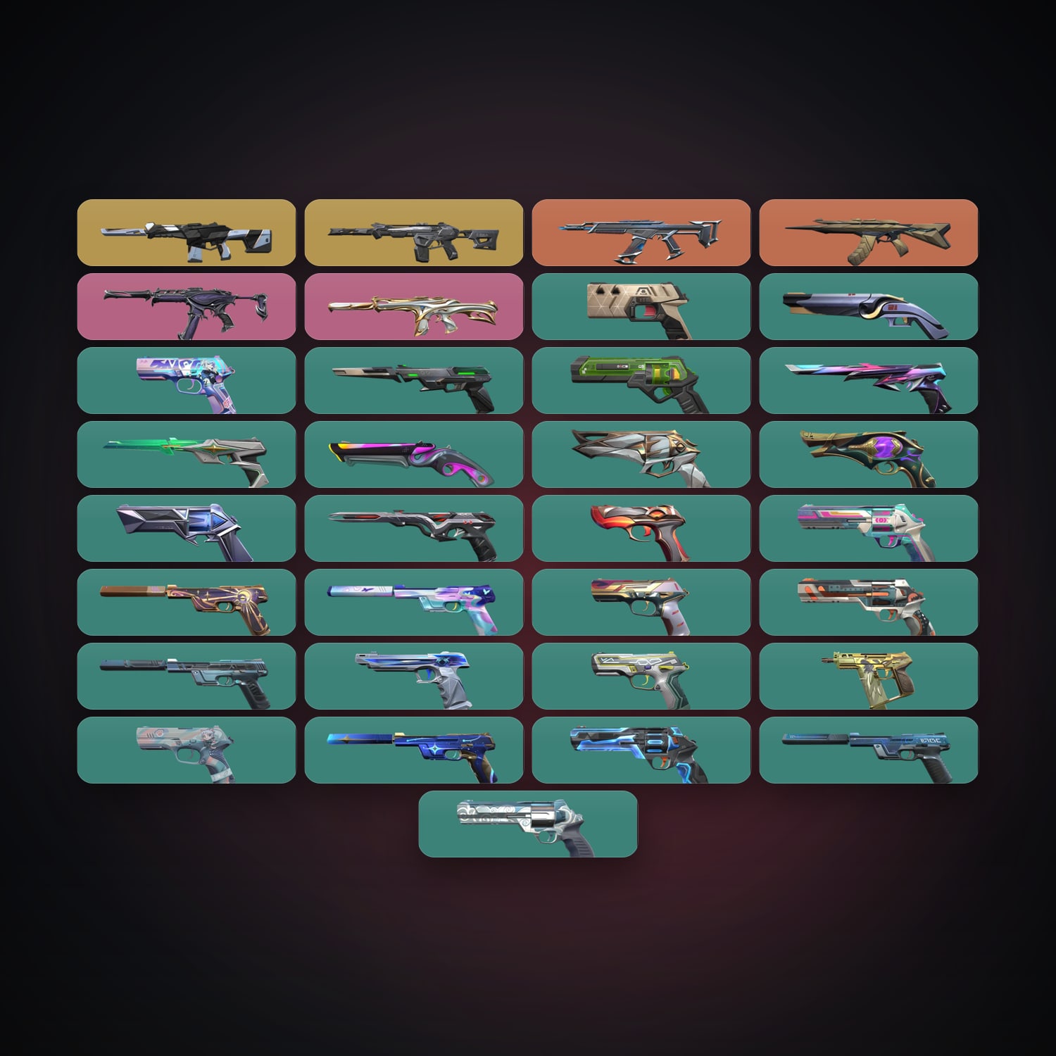 AP Gold 3 locker — 33 skins, lvl 626 — HabibiAccounts