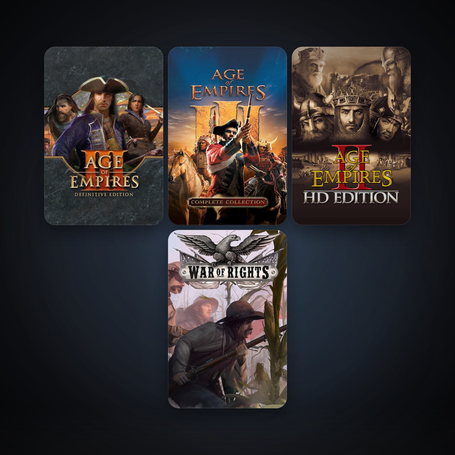 Age of Empires III + Age of Empires II, 6 games, clean — HabibiAccounts