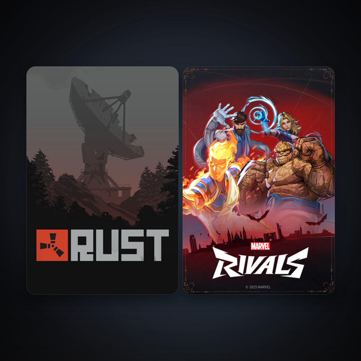 Rust + Marvel Rivals, 5 games, clean — HabibiAccounts