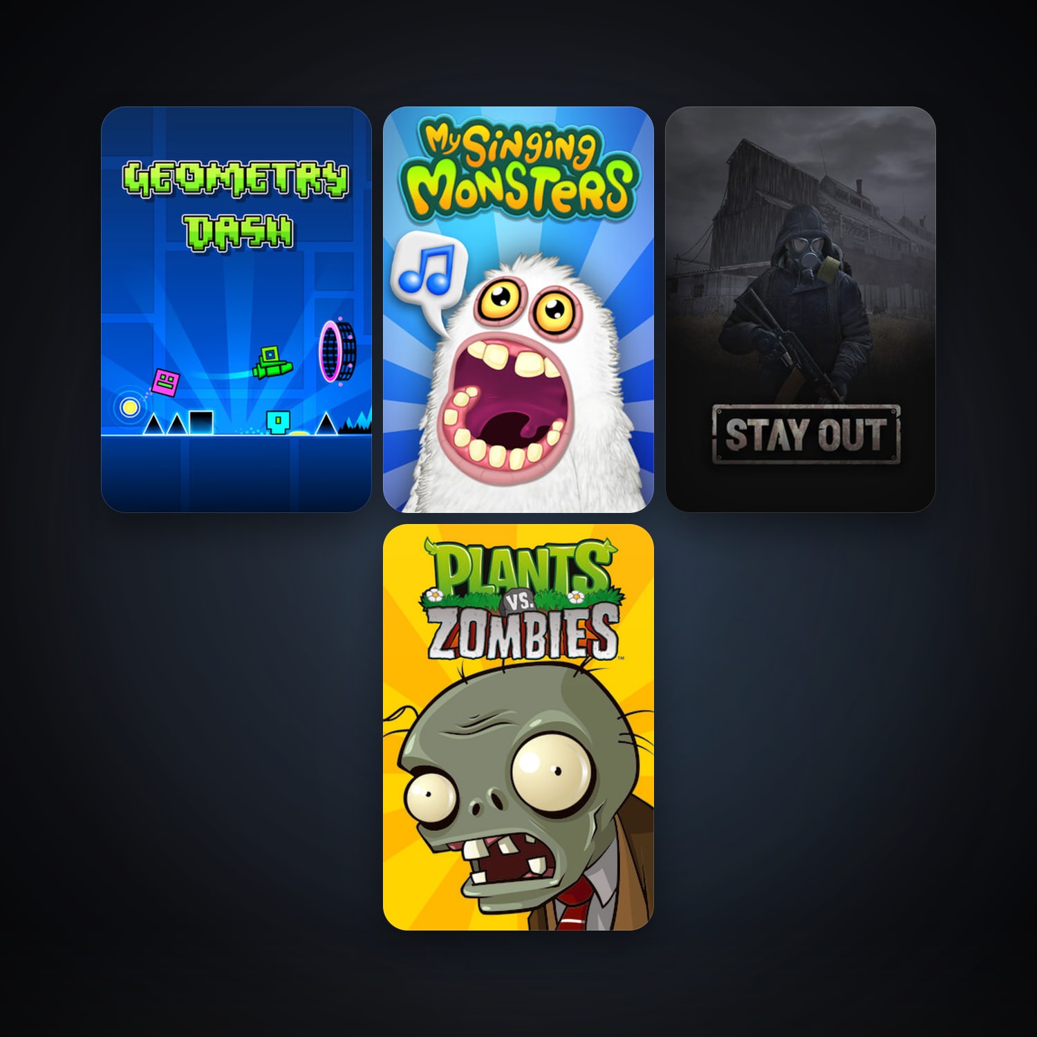 Plants vs. Zombies GOTY Edition + Geometry Dash, 10 games, clean — HabibiAccounts