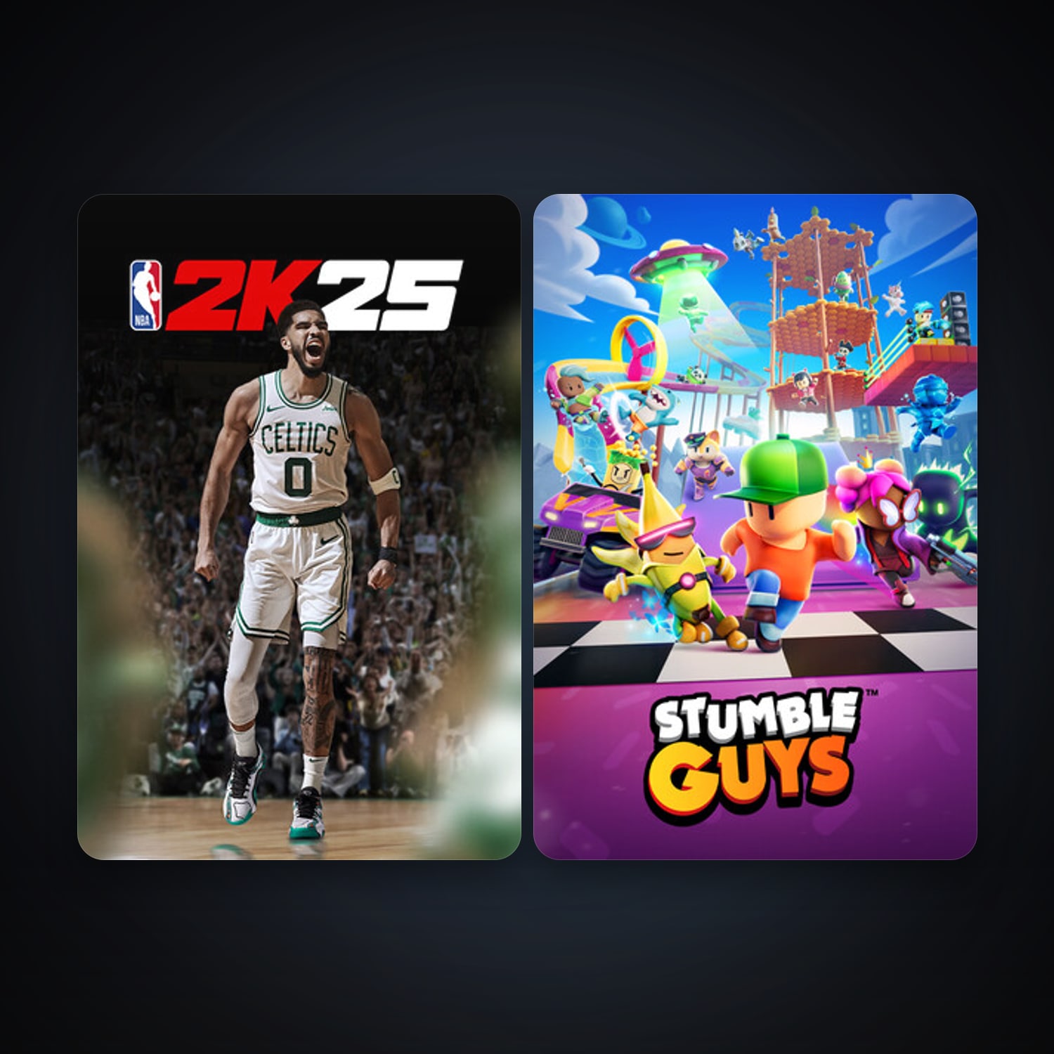 Stumble Guys + NBA 2K25, 13 games, clean — HabibiAccounts