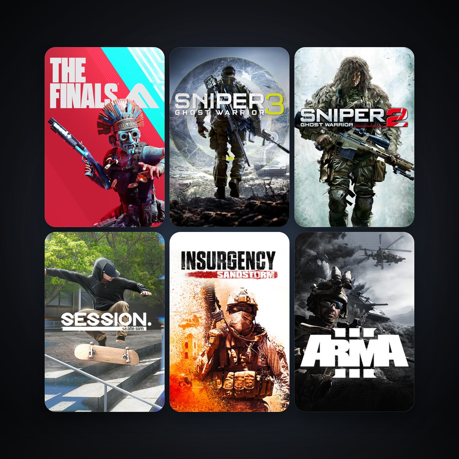 Sniper: Ghost Warrior 2 + Arma 3, 19 games, clean — HabibiAccounts