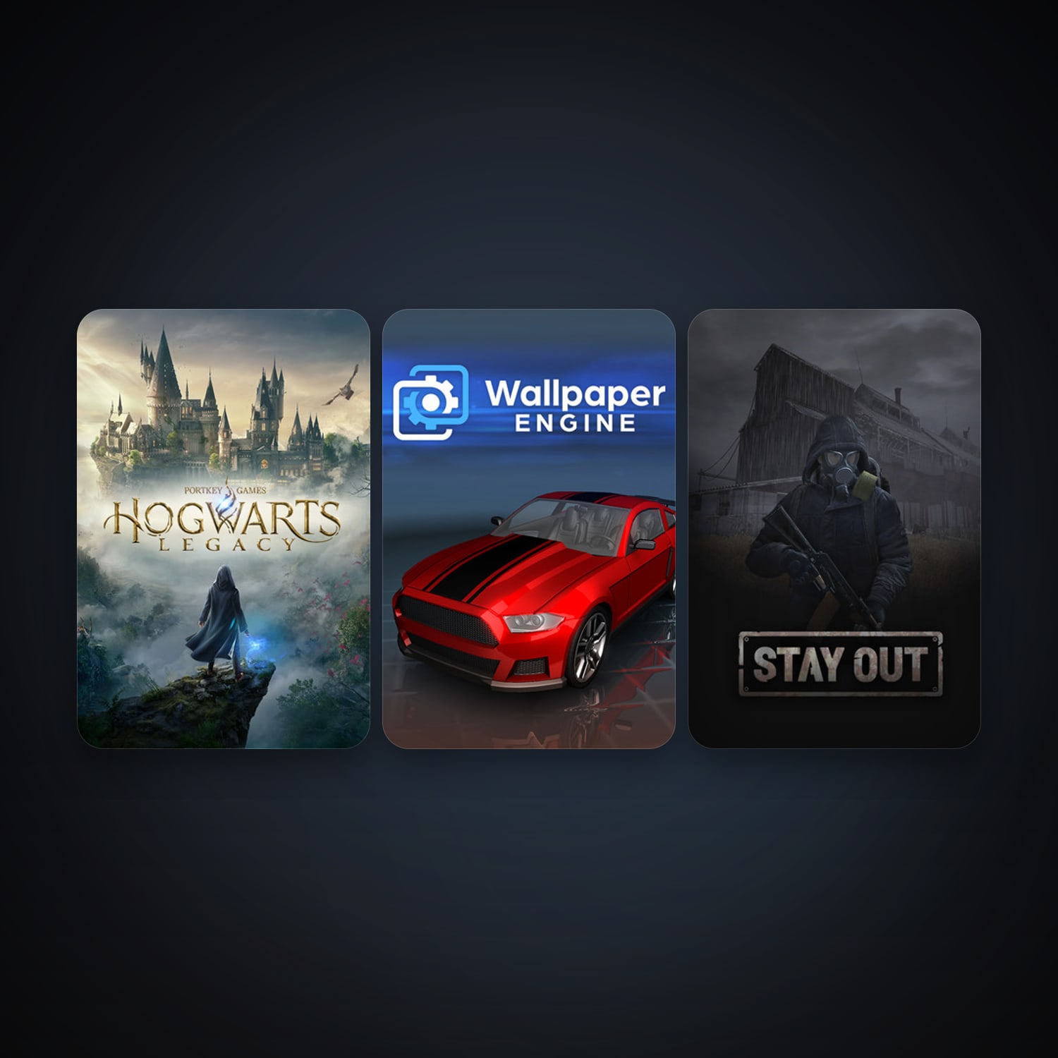 Wallpaper Engine + Hogwarts Legacy, 8 games, clean — HabibiAccounts