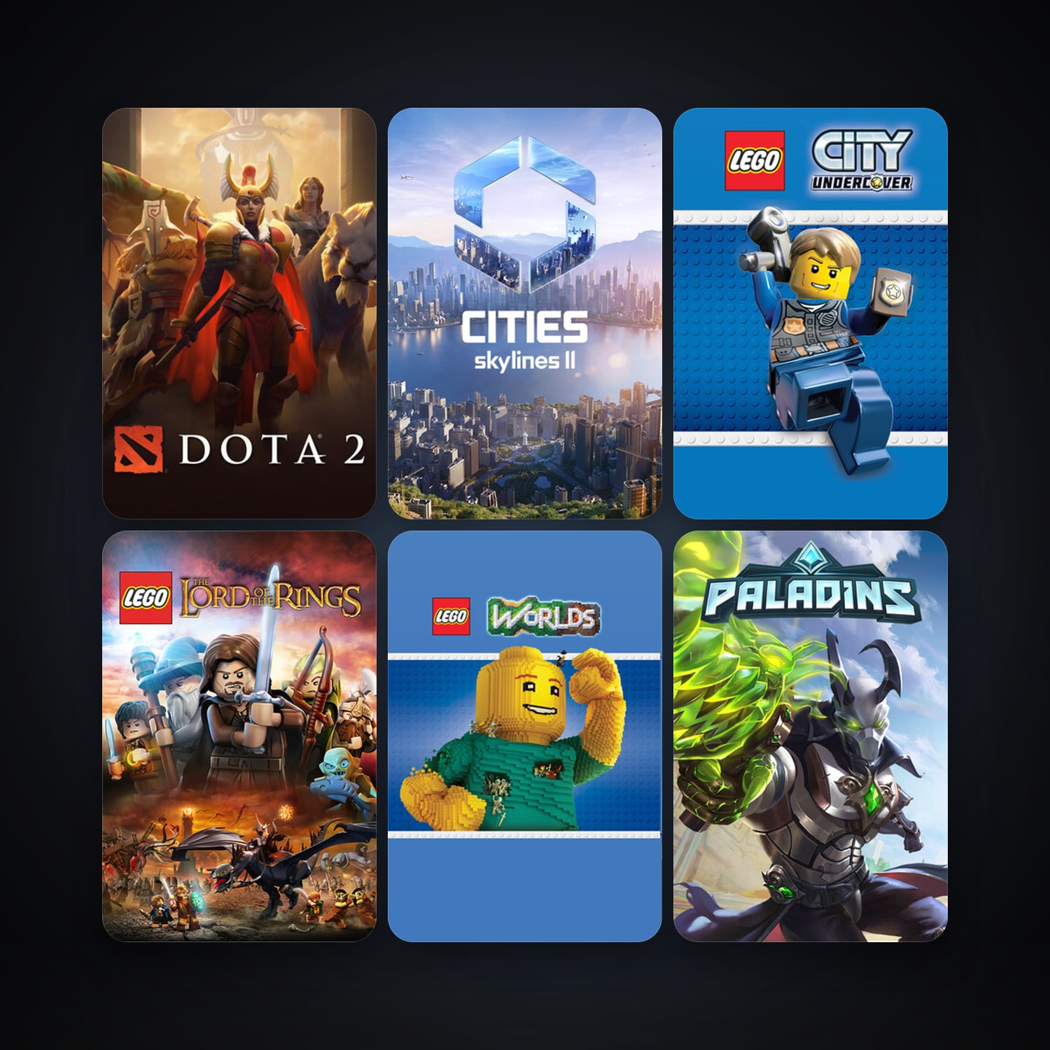 Dota 2 + LEGO The Lord of the Rings, 18 games, clean — HabibiAccounts