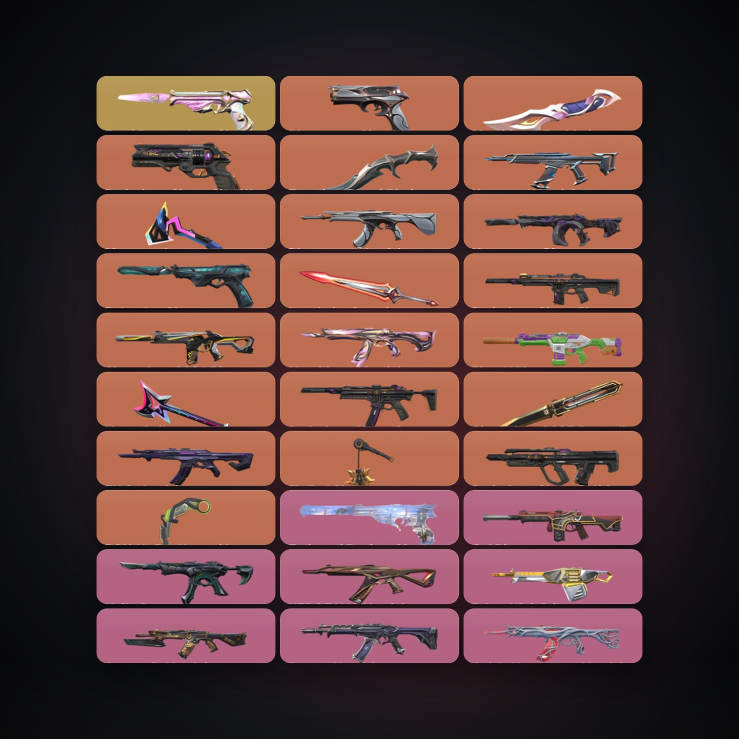 AP Gold 1 locker — 8 knives, 81 skins, lvl 138 — HabibiAccounts