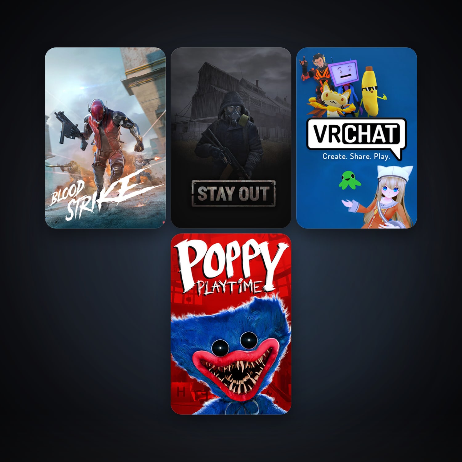 VRChat + Stay Out, 9 games, clean — HabibiAccounts