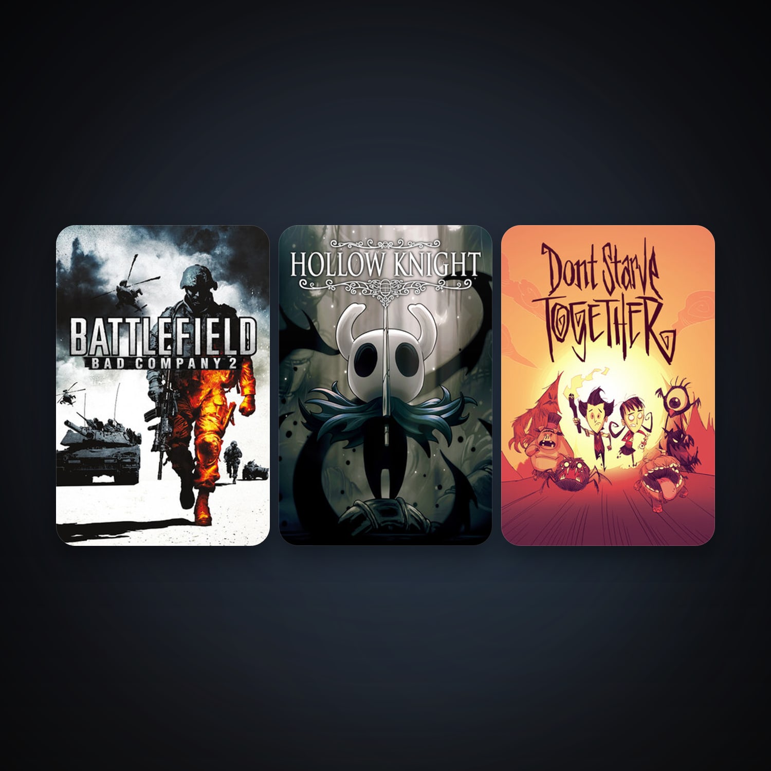 Battlefield: Bad Company 2 + Don't Starve Together, 3 games, clean — HabibiAccounts