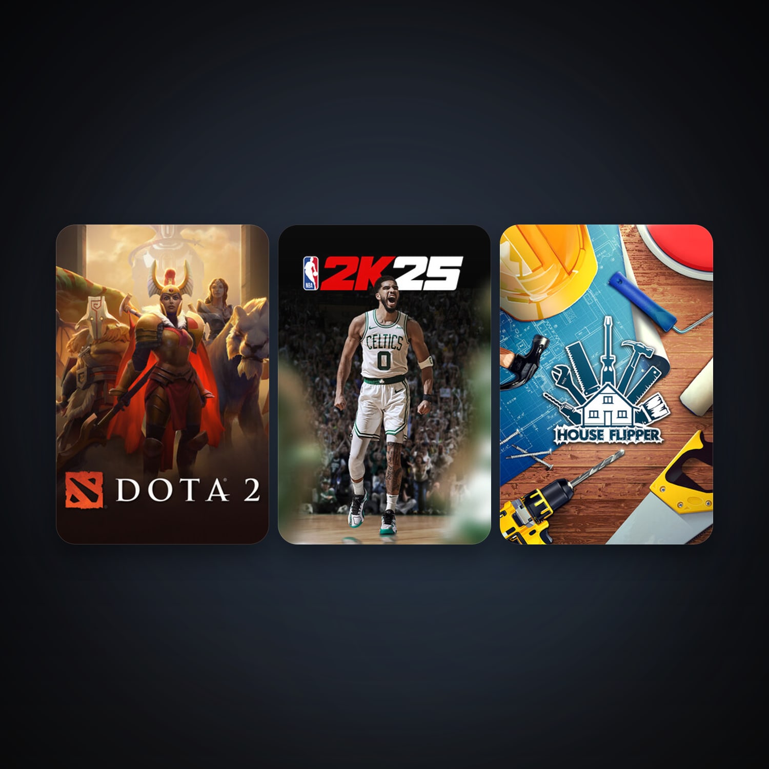 Dota 2 + House Flipper, 5 games, clean — HabibiAccounts