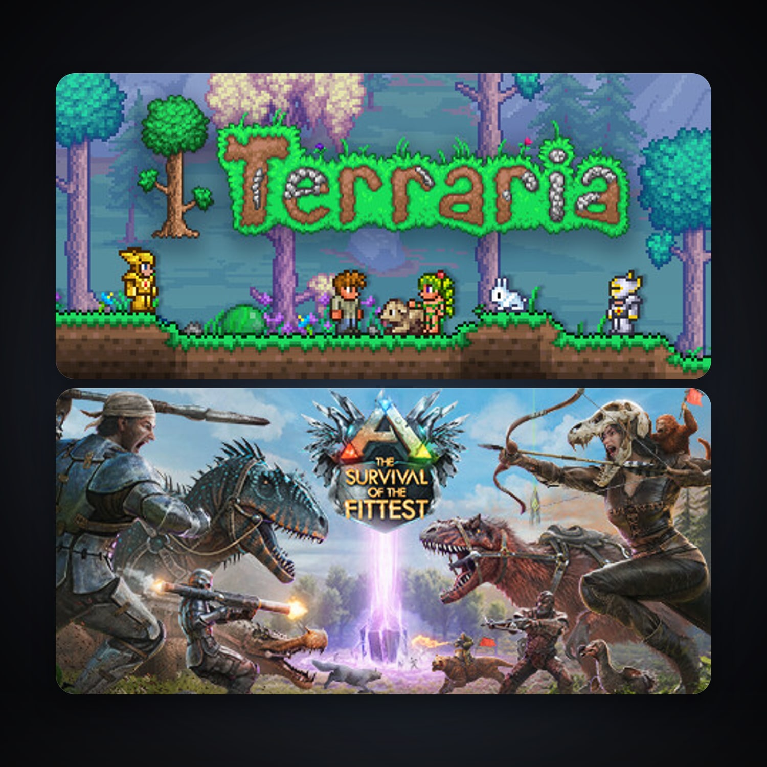 Terraria + ARK: The Survival Of The Fittest, 3 games, clean — HabibiAccounts