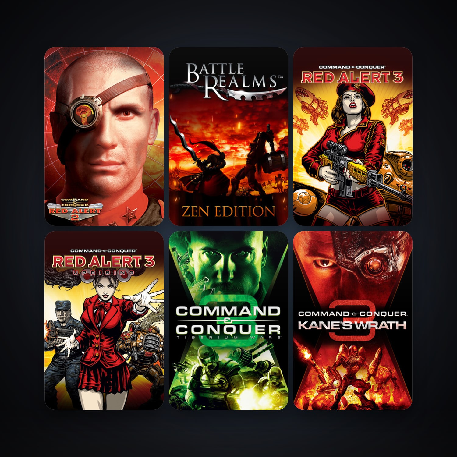 Command & Conquer: Red Alert 3 + Command & Conquer 3: Tiberium Wars, 13 games, clean — HabibiAccounts