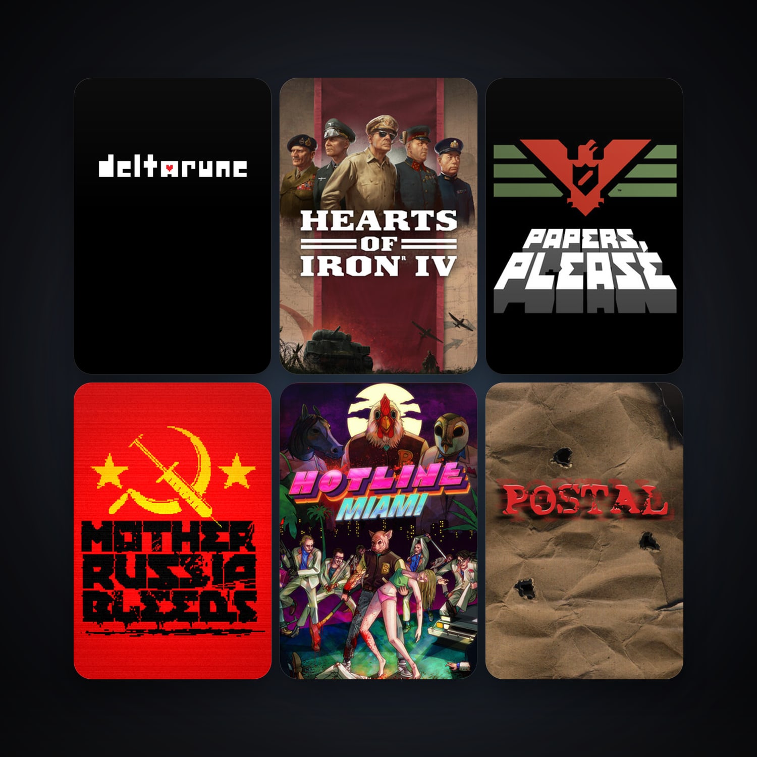Hotline Miami + POSTAL 2, 18 games, clean — HabibiAccounts