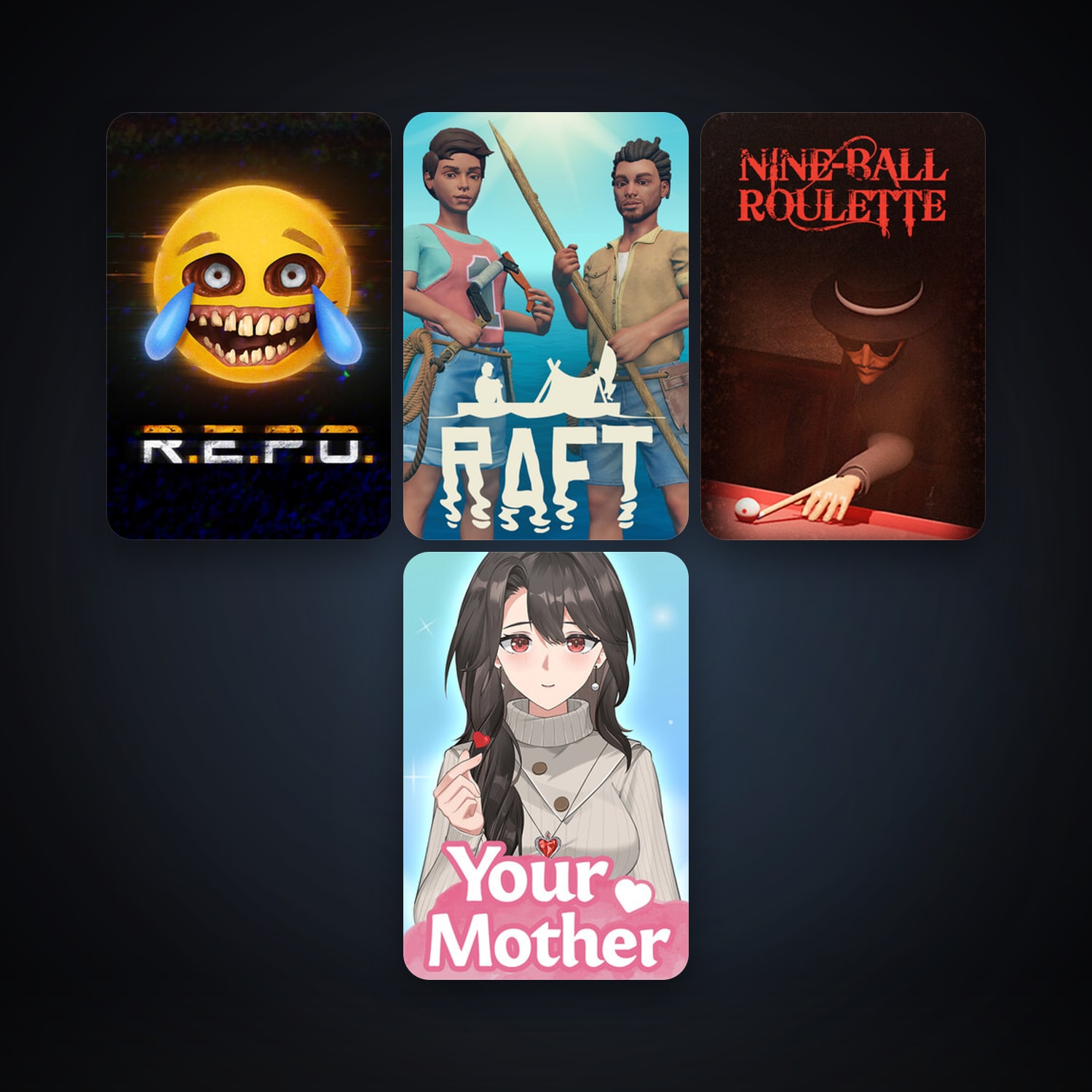 Raft + R.E.P.O., 7 games, clean — HabibiAccounts