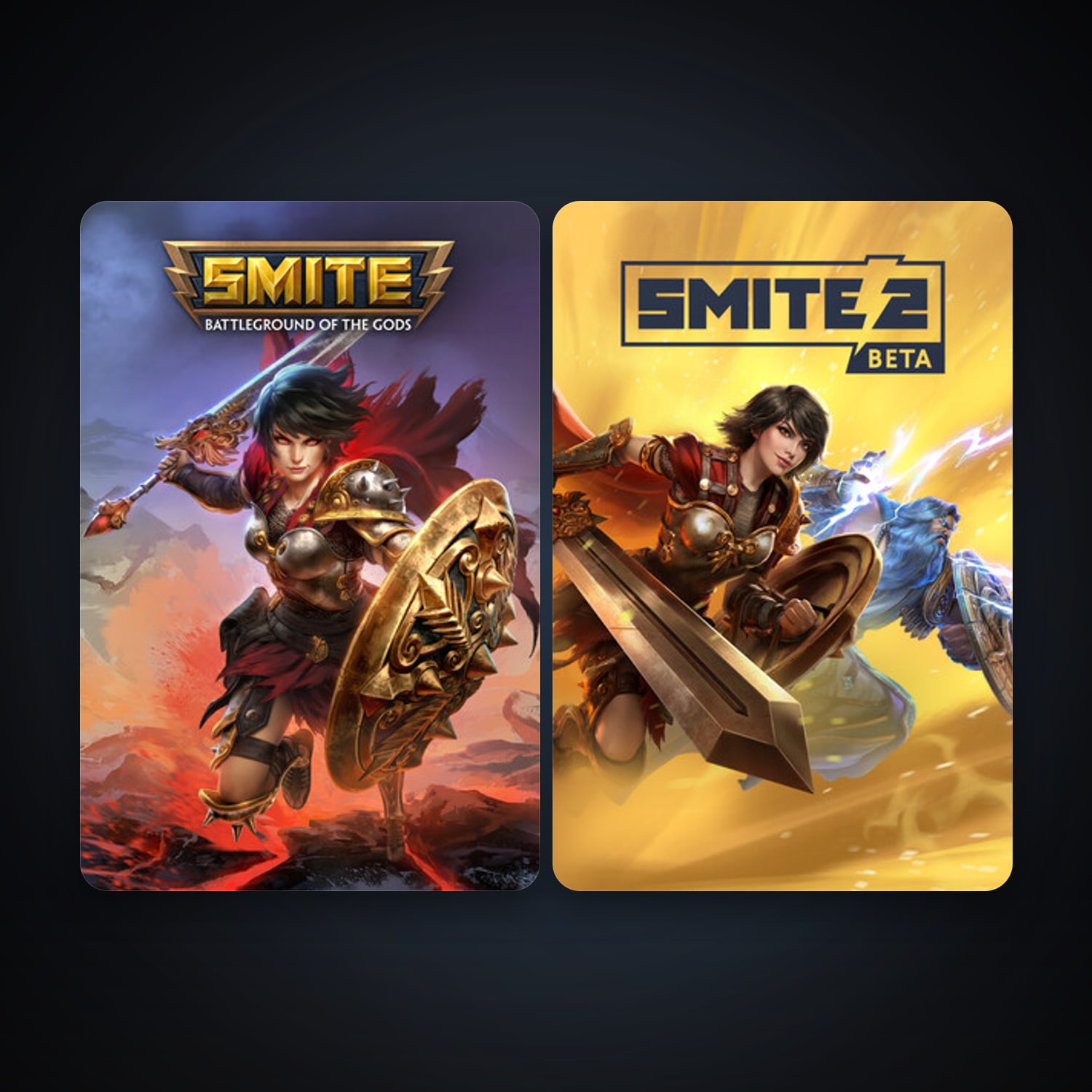 SMITE + SMITE 2, 4 games, clean — HabibiAccounts