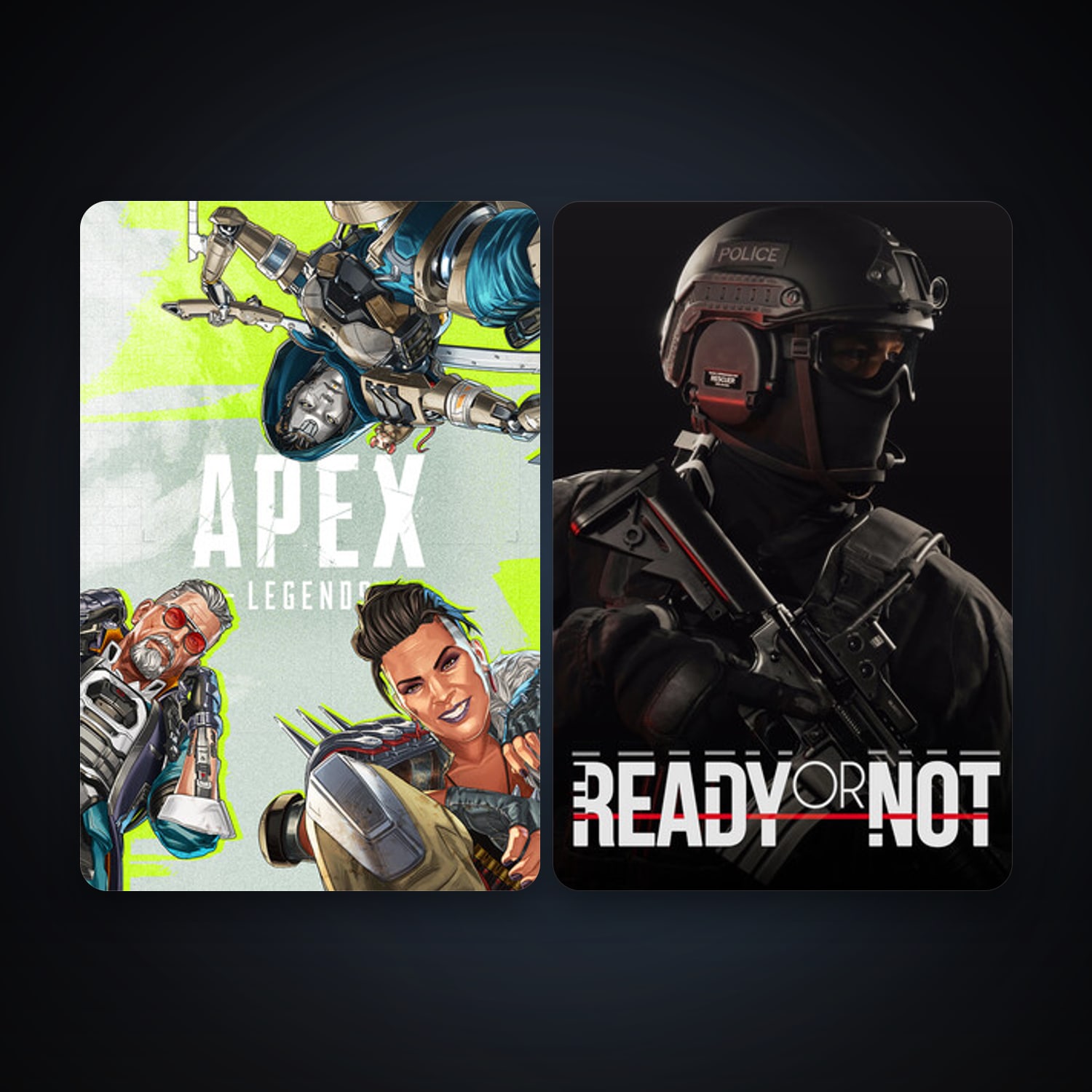 Ready or Not + Apex Legends, 3 games, clean — HabibiAccounts