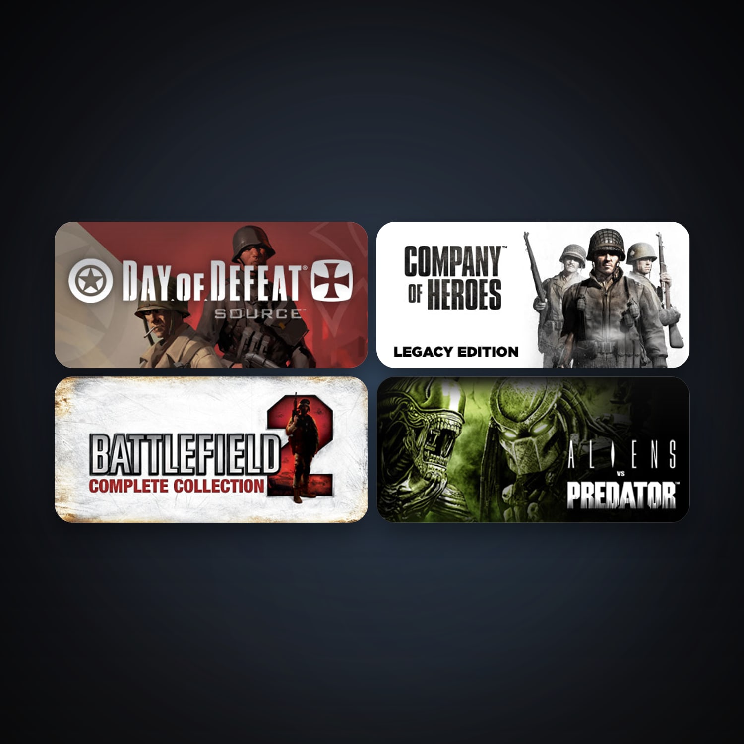 Day of Defeat: Source + Company of Heroes, 5 games, Steam 10, clean — HabibiAccounts