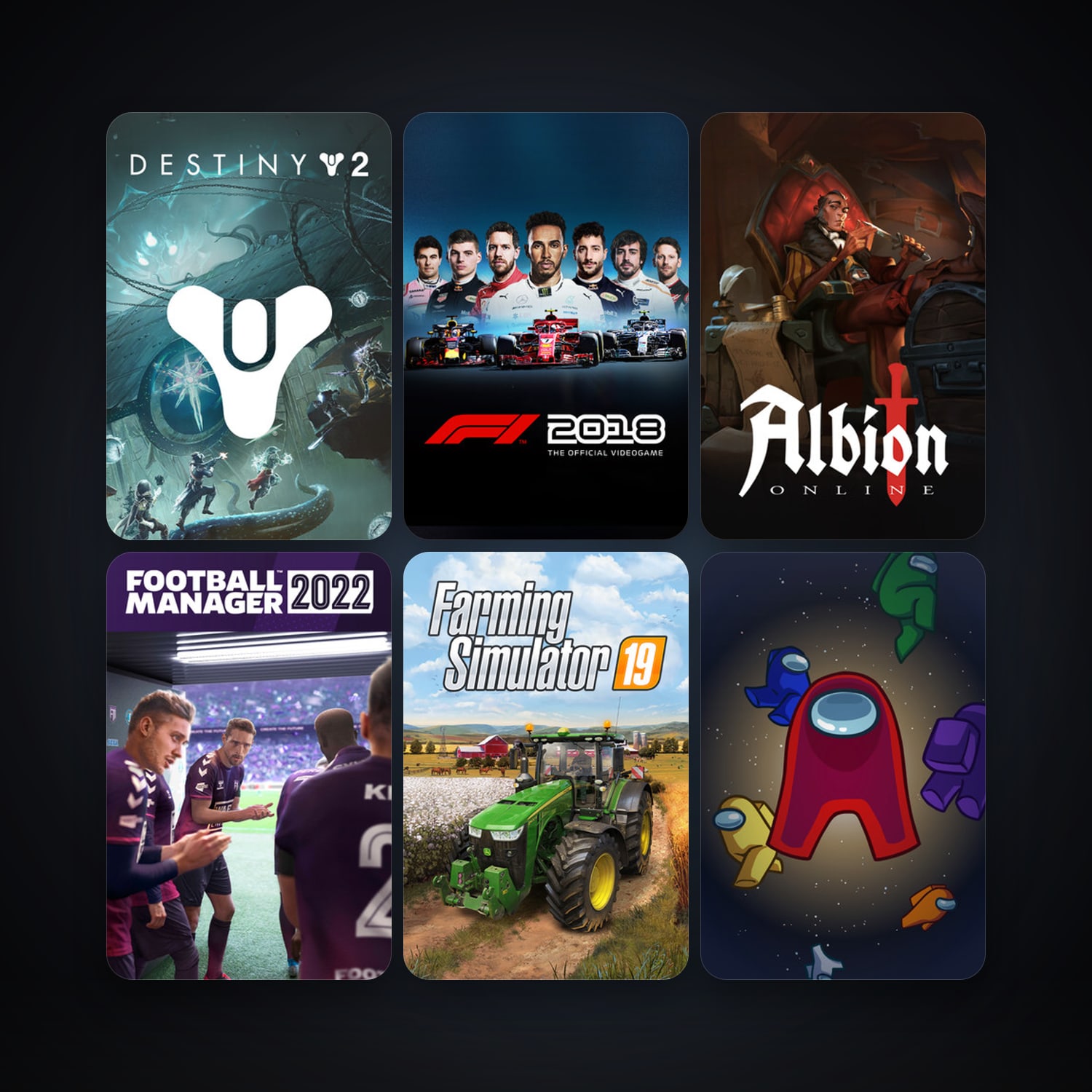 F1 2018 + Albion Online, 11 games, clean — HabibiAccounts