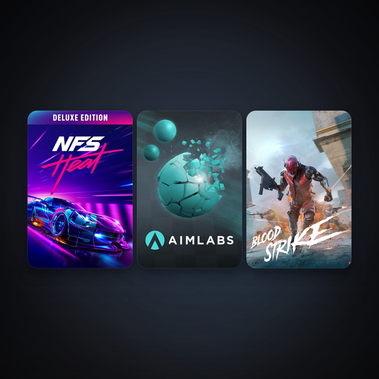 Aimlabs + Need for Speed Heat, 5 games, clean — HabibiAccounts
