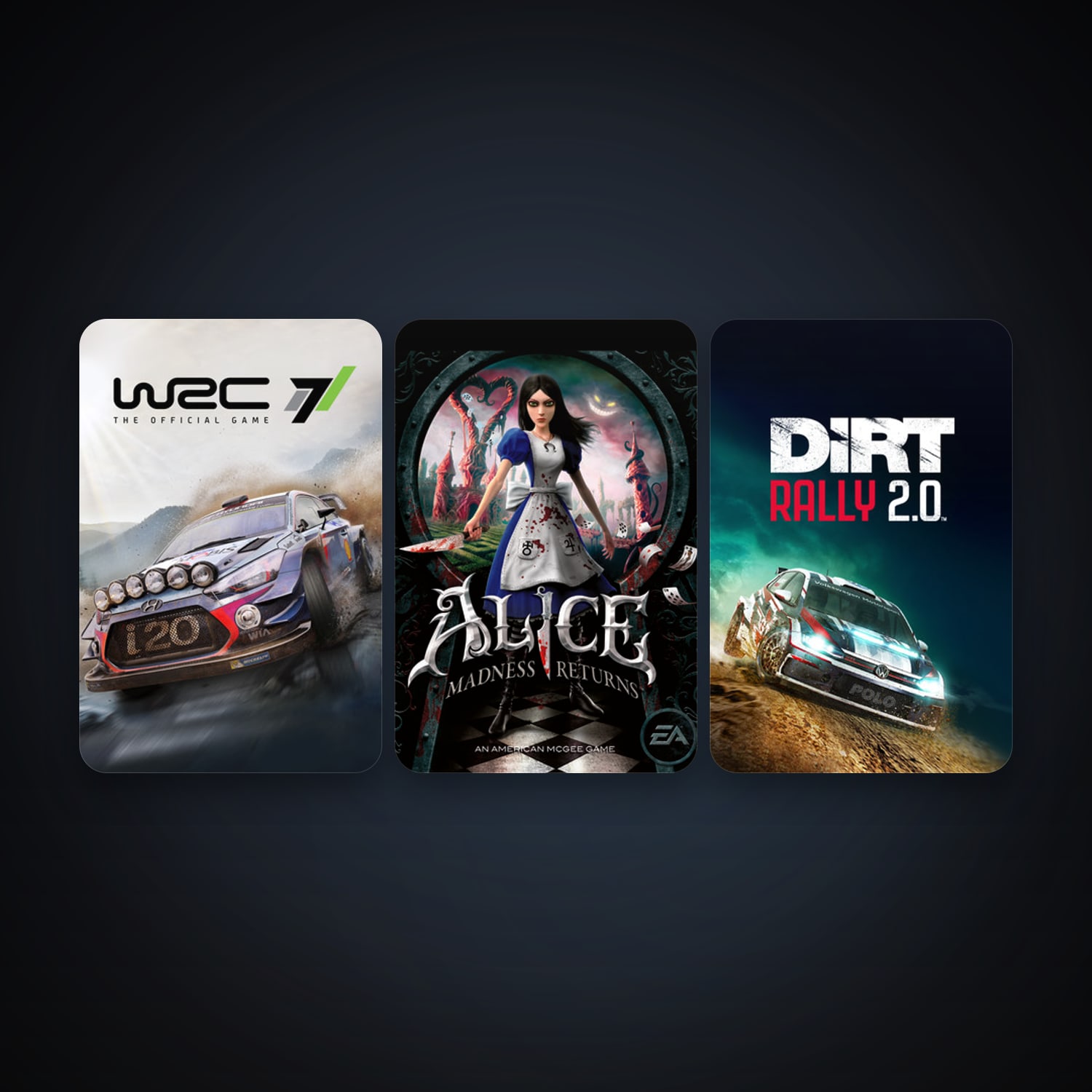 Alice: Madness Returns + WRC 7 FIA World Rally Championship, 3 games, clean — HabibiAccounts