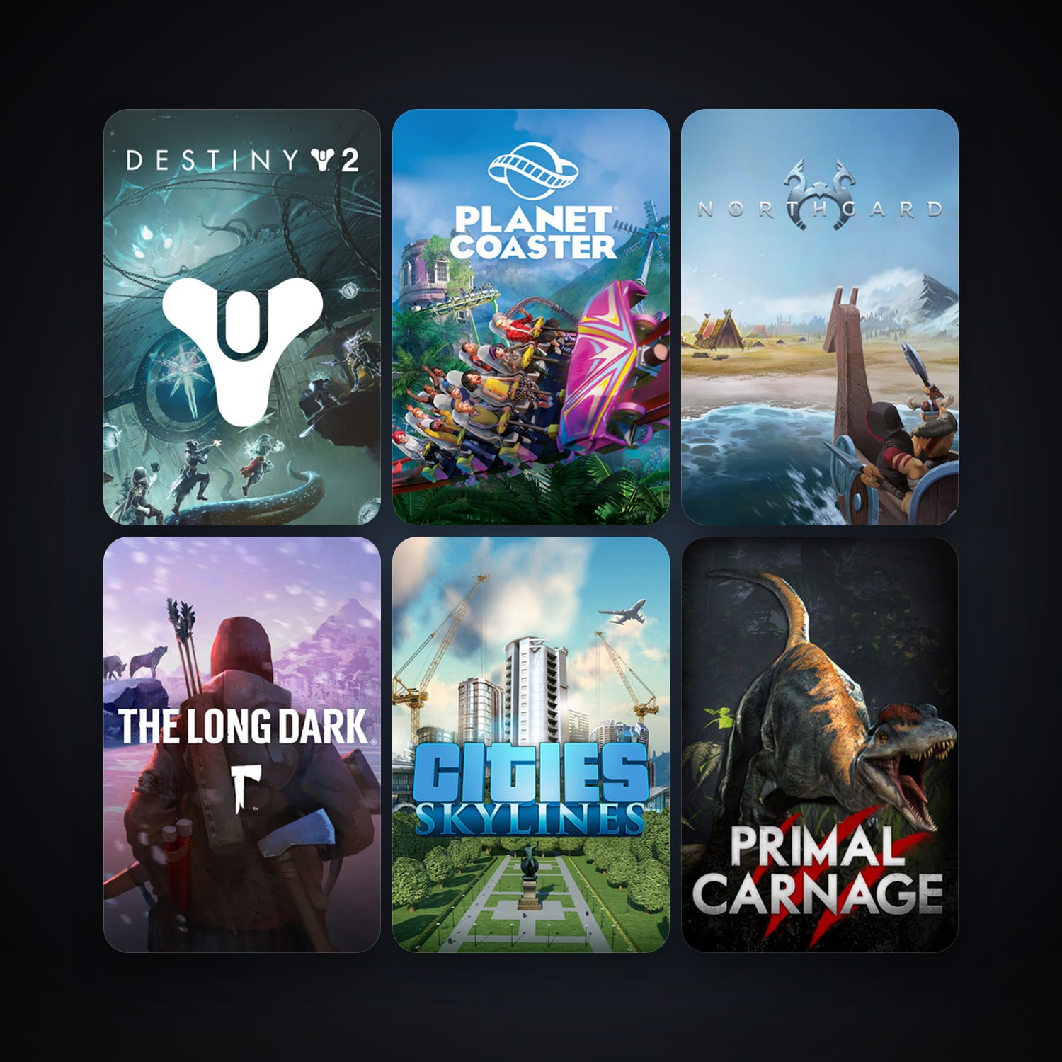 Primal Carnage + Cities: Skylines, 16 games, clean — HabibiAccounts