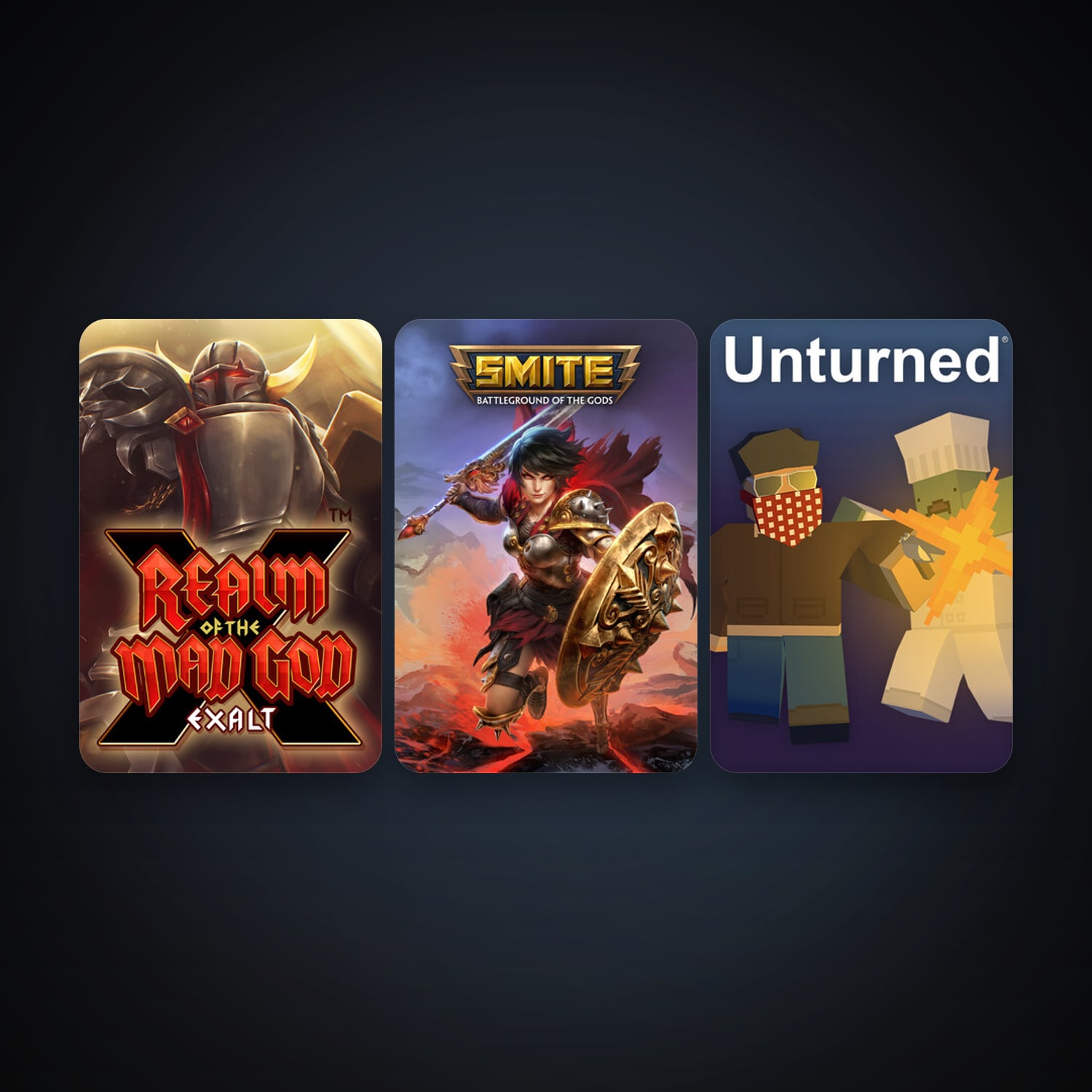 Realm of the Mad God + Unturned, 5 games, clean — HabibiAccounts