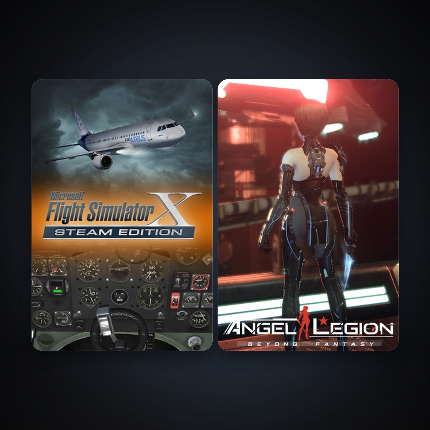 Microsoft Flight Simulator X: Steam Edition + Angel Legion, 10 games, clean — HabibiAccounts