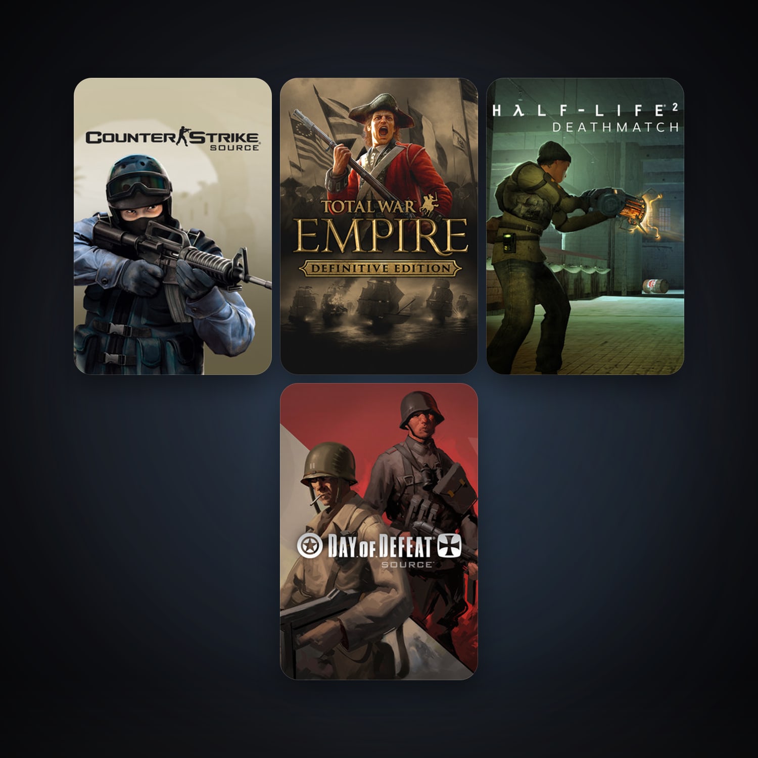 Counter-Strike: Source + Day of Defeat: Source, 5 games, clean — HabibiAccounts