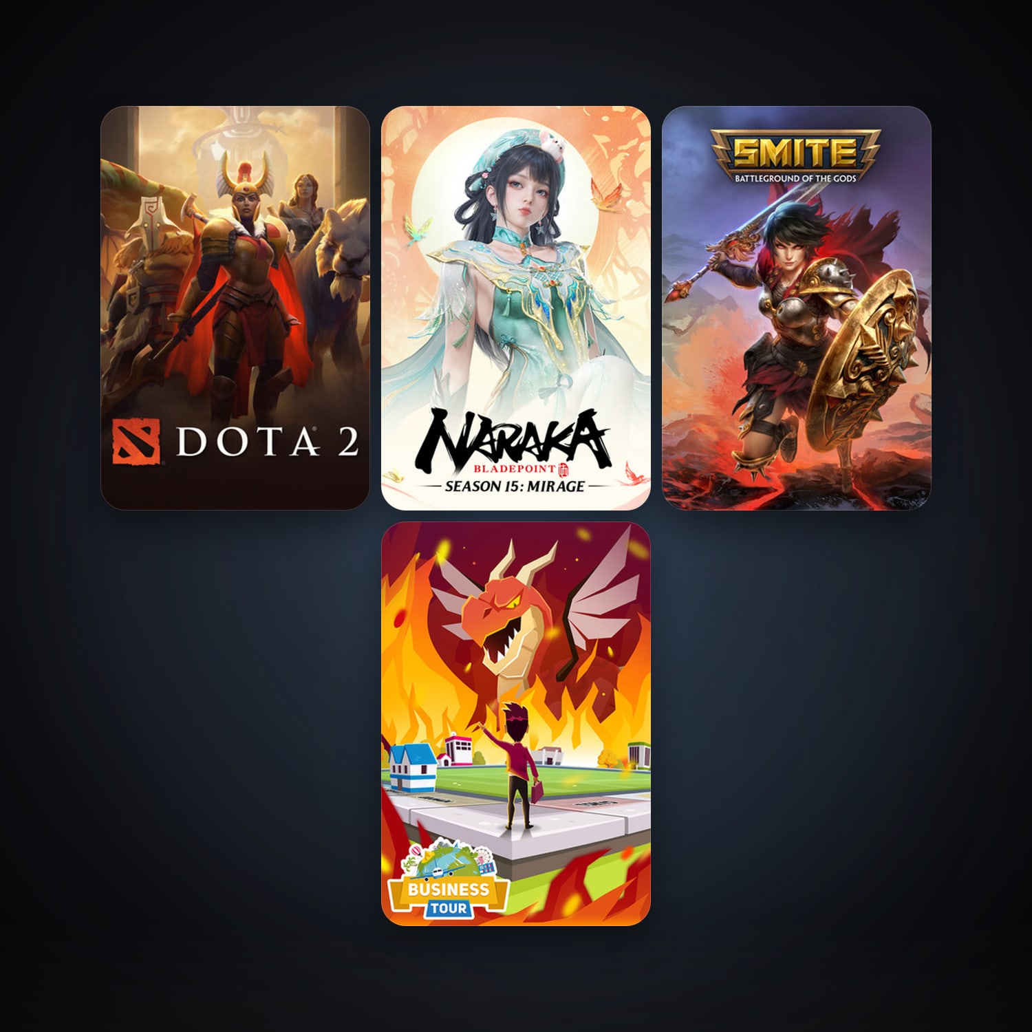 Dota 2 + SMITE, 7 games, clean — HabibiAccounts