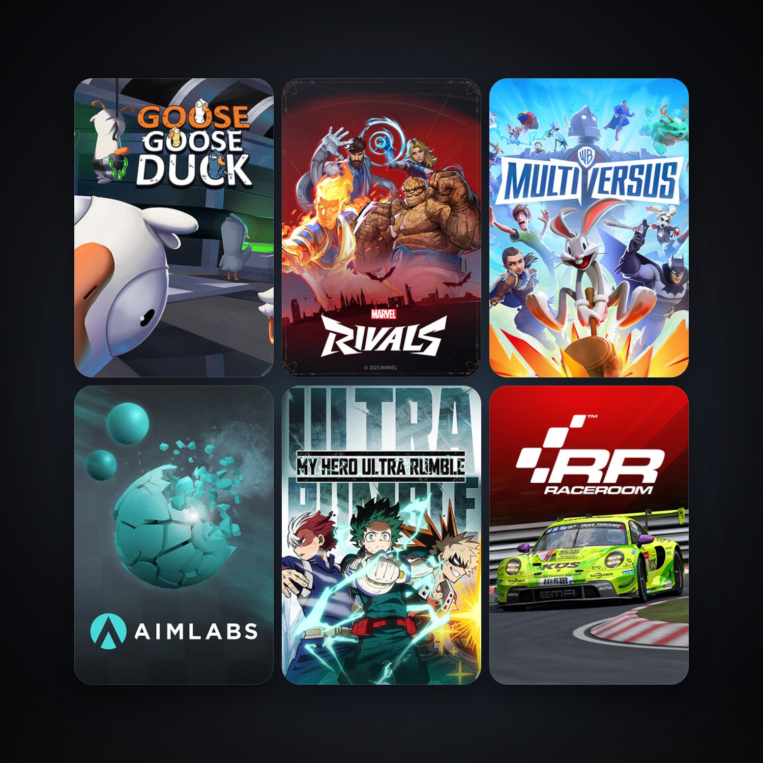 RaceRoom Racing Experience + Aimlabs, 13 games, clean — HabibiAccounts