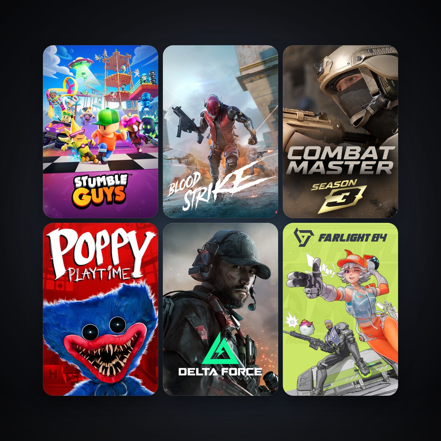Stumble Guys + Poppy Playtime, 9 games, clean — HabibiAccounts