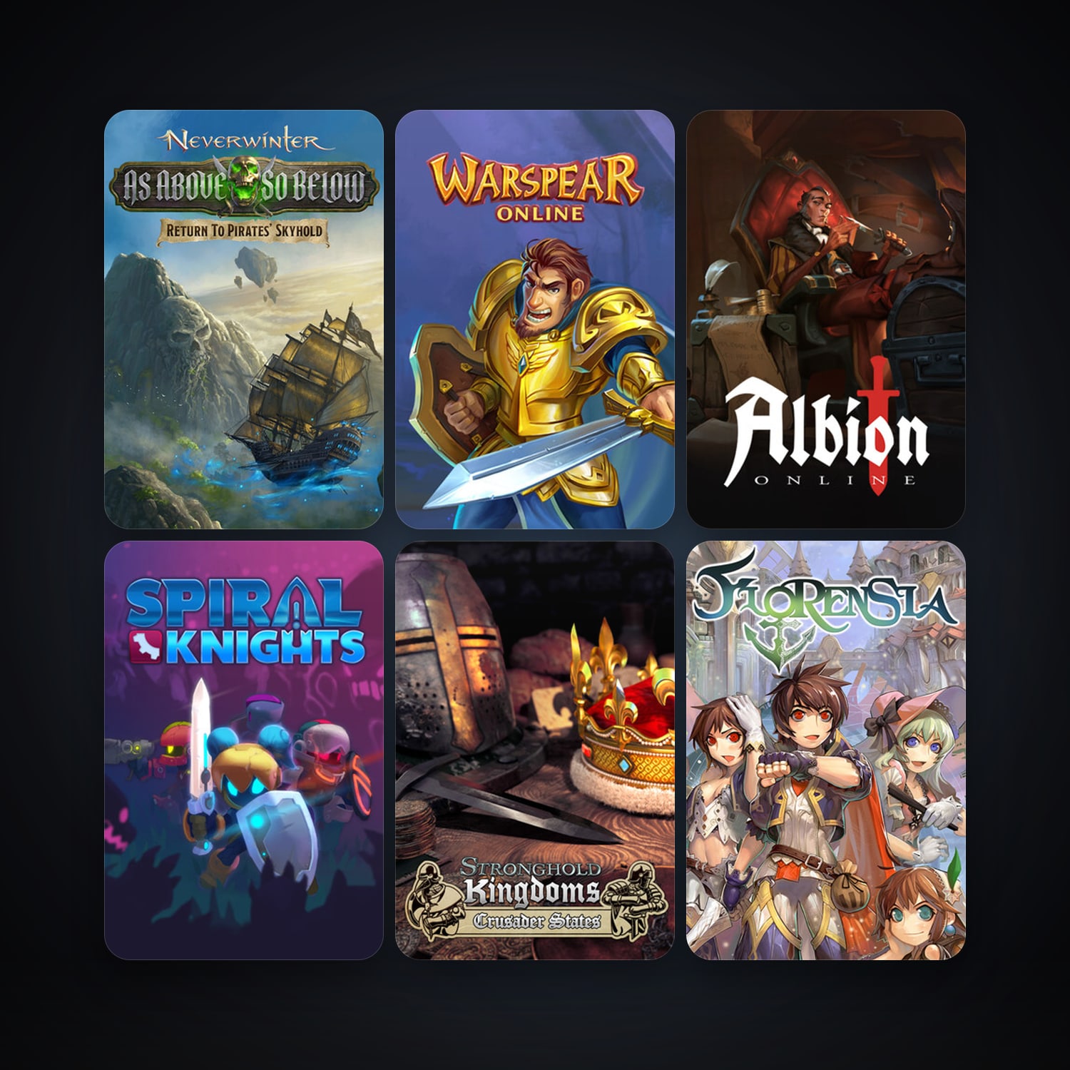 Stronghold Kingdoms + Spiral Knights, 22 games, clean — HabibiAccounts