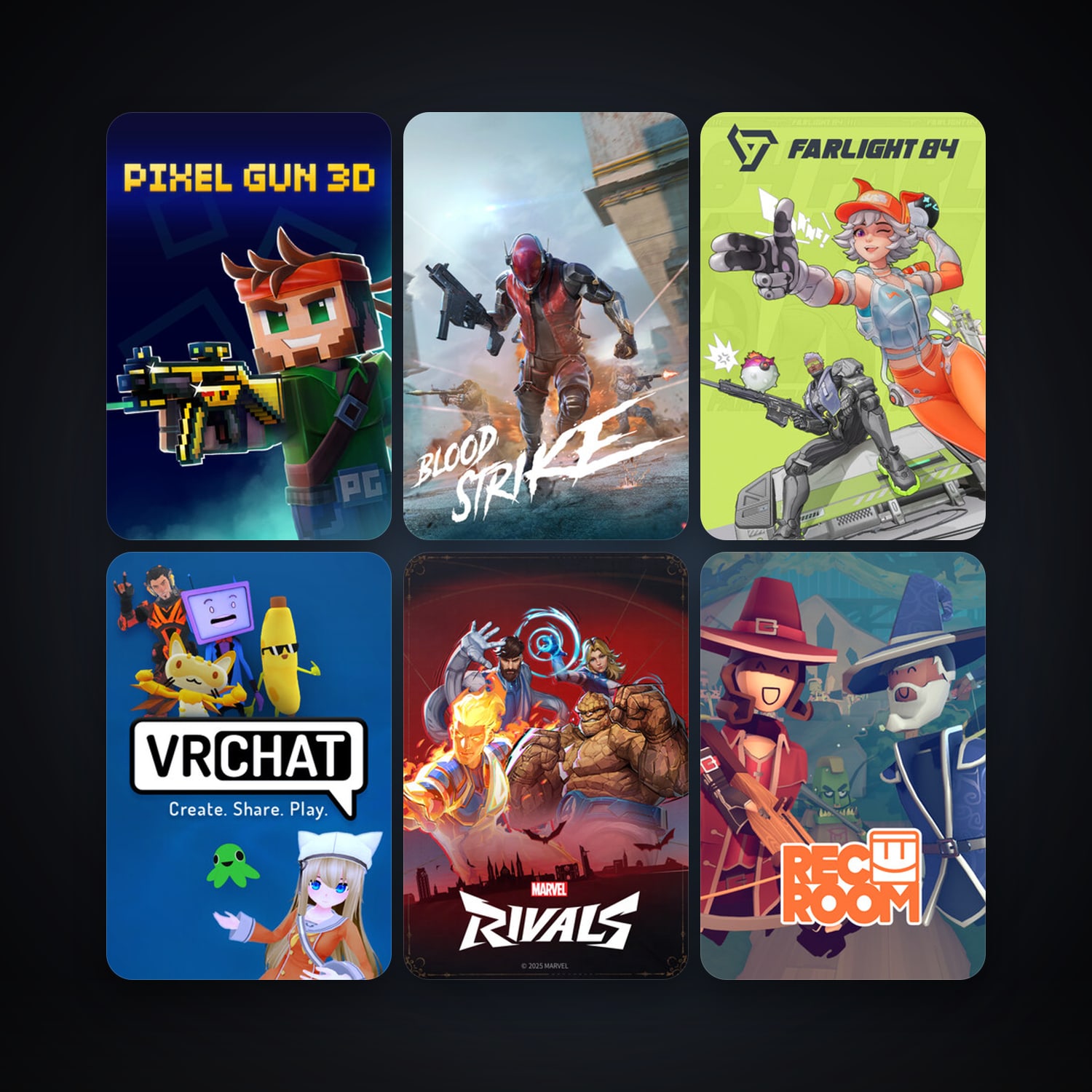 VRChat + Rec Room, 7 games, clean — HabibiAccounts