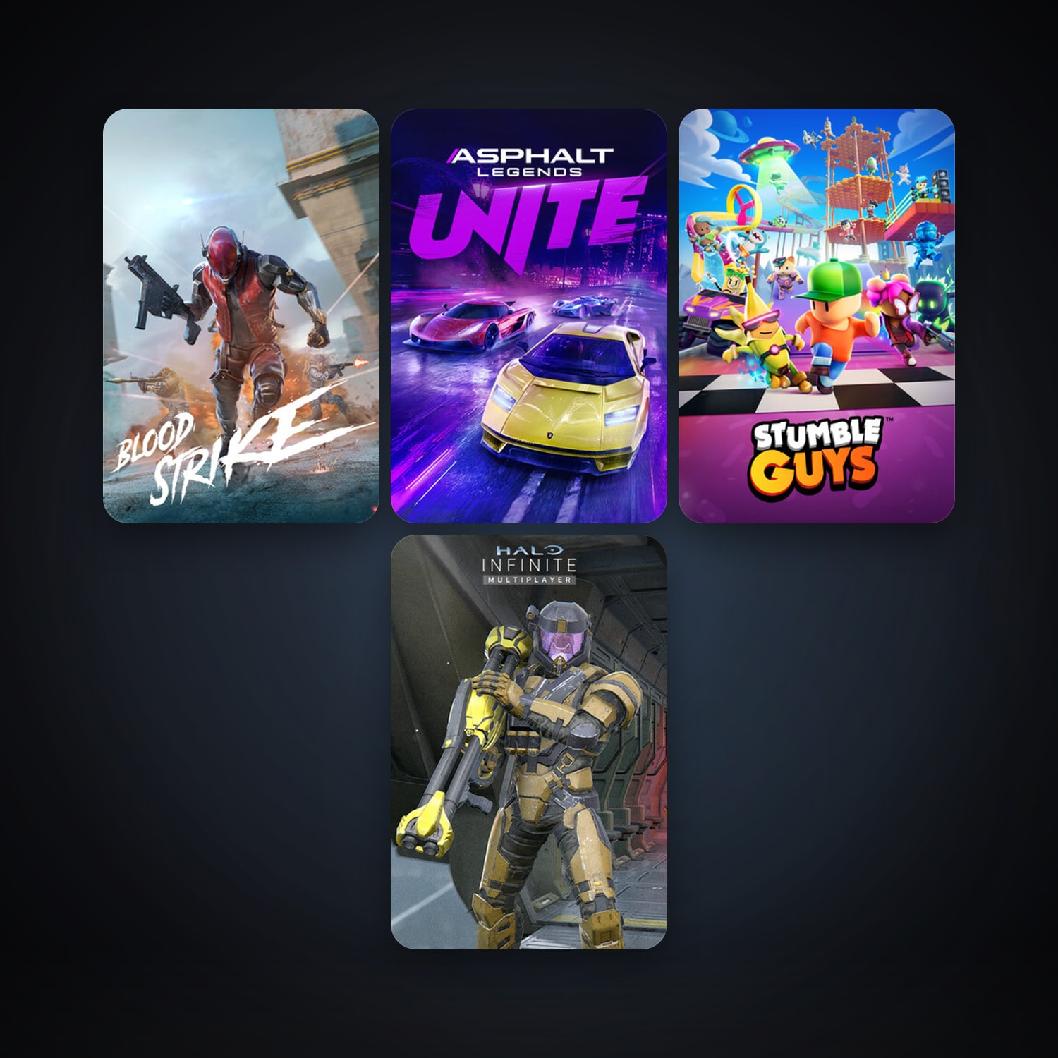 Halo Infinite + Stumble Guys, 7 games, clean — HabibiAccounts