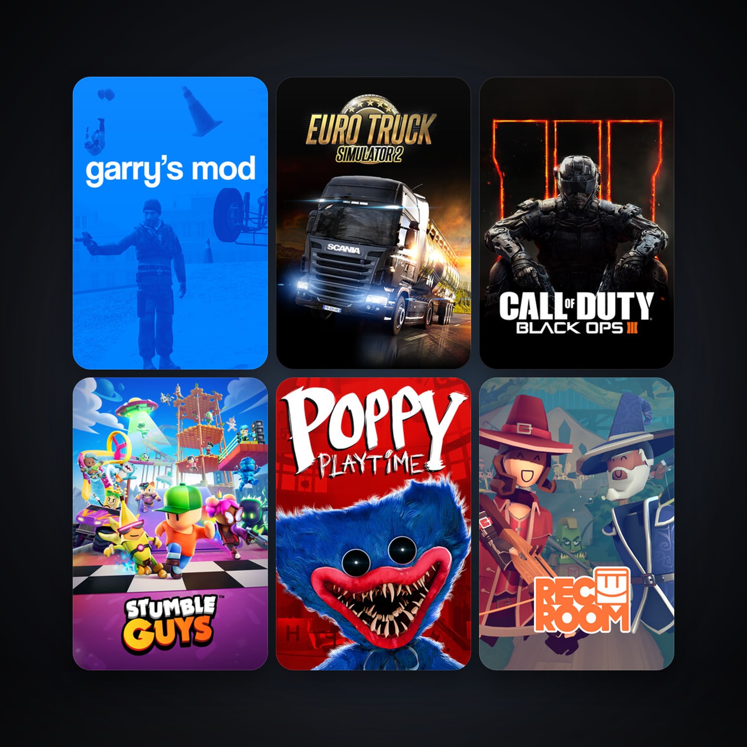 Garry's Mod + Euro Truck Simulator 2, 15 games, clean — HabibiAccounts
