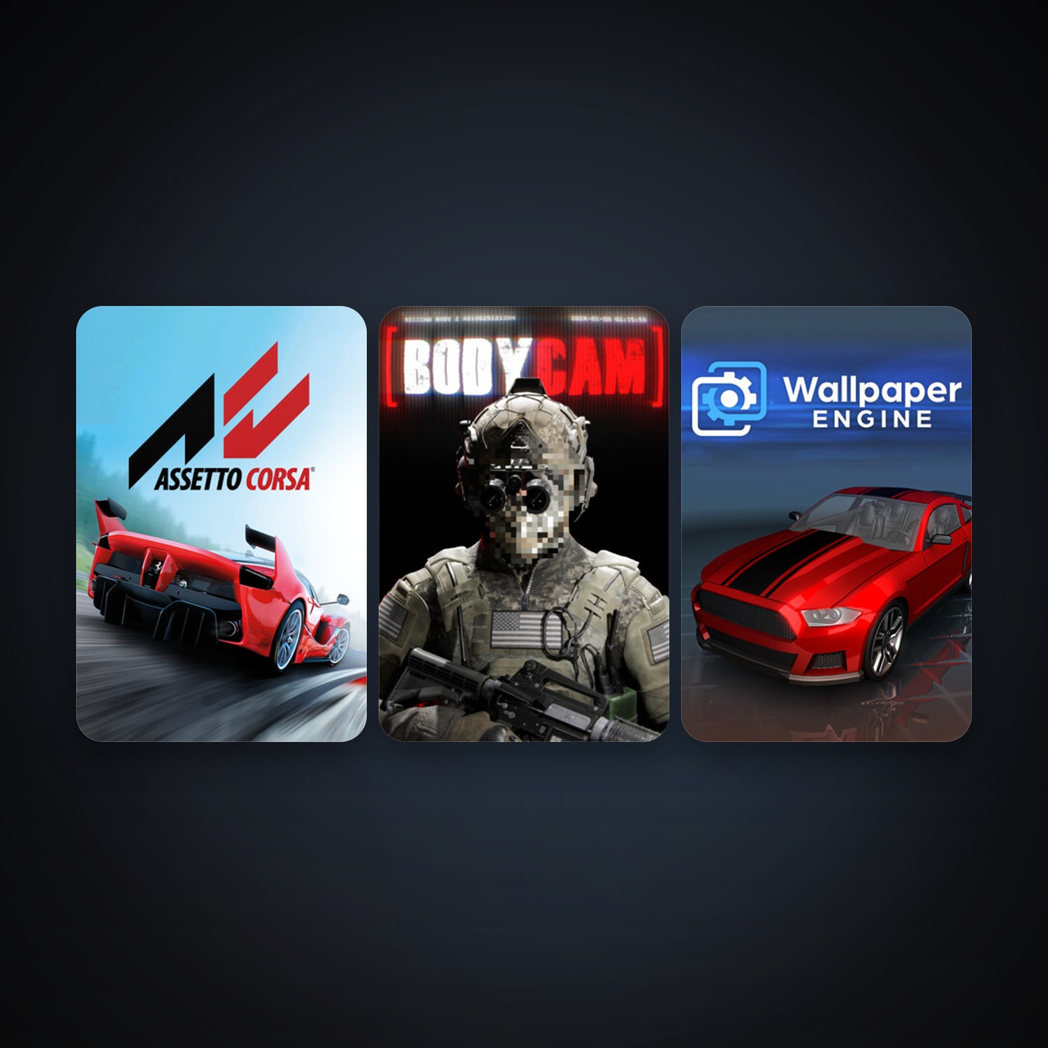 Assetto Corsa + Wallpaper Engine, 8 games, clean — HabibiAccounts