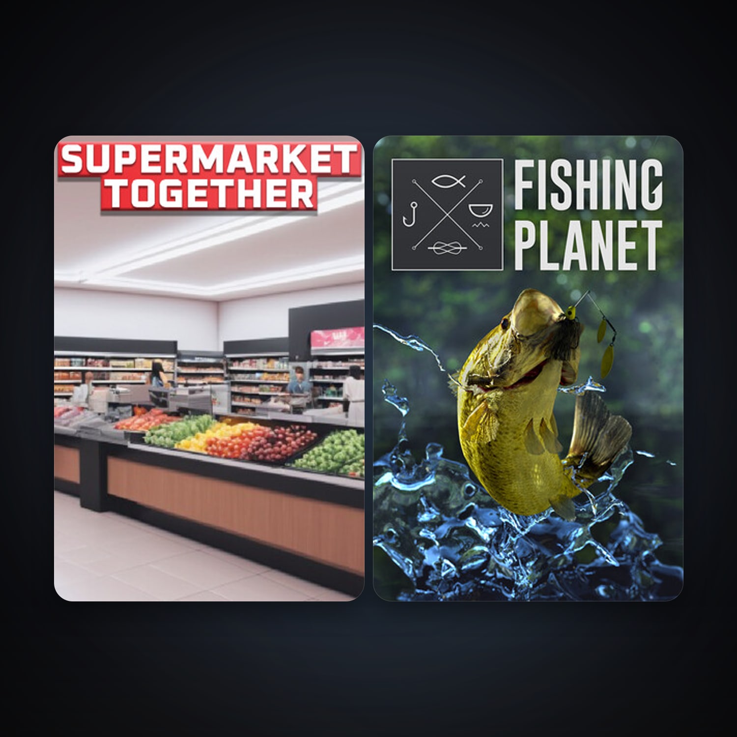 Fishing Planet + Supermarket Together, 8 games, clean — HabibiAccounts