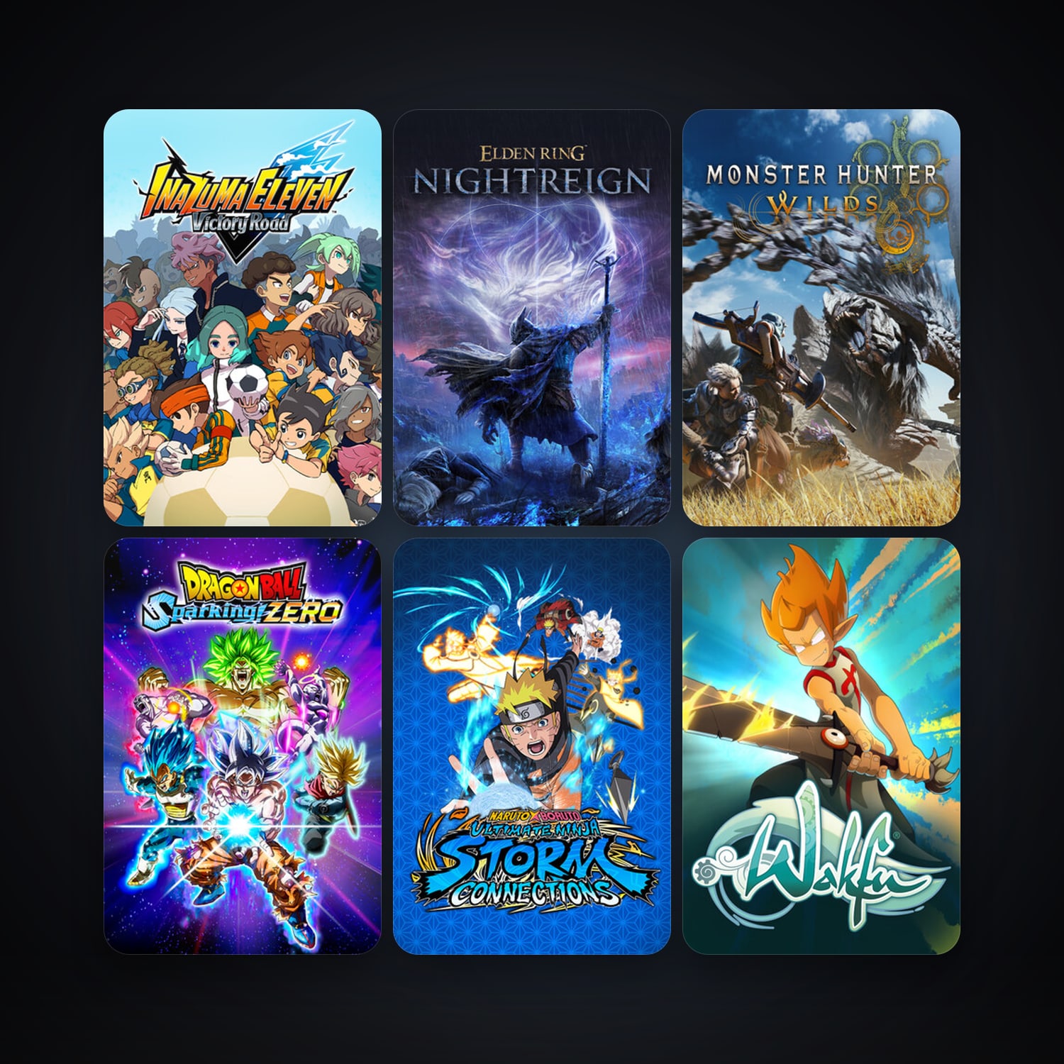 Wakfu + Naruto X Boruto Ultimate Ninja Storm Connections, 61 games, clean — HabibiAccounts