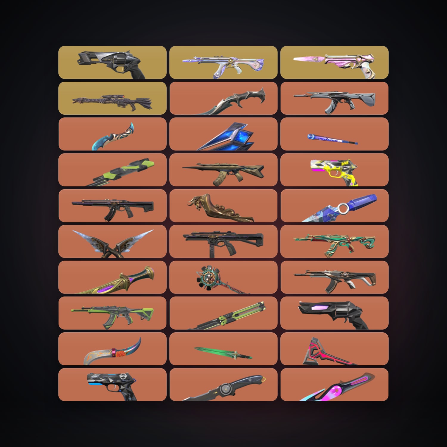NA Plat 1 locker — 26 knives, 248 skins, lvl 328 — HabibiAccounts
