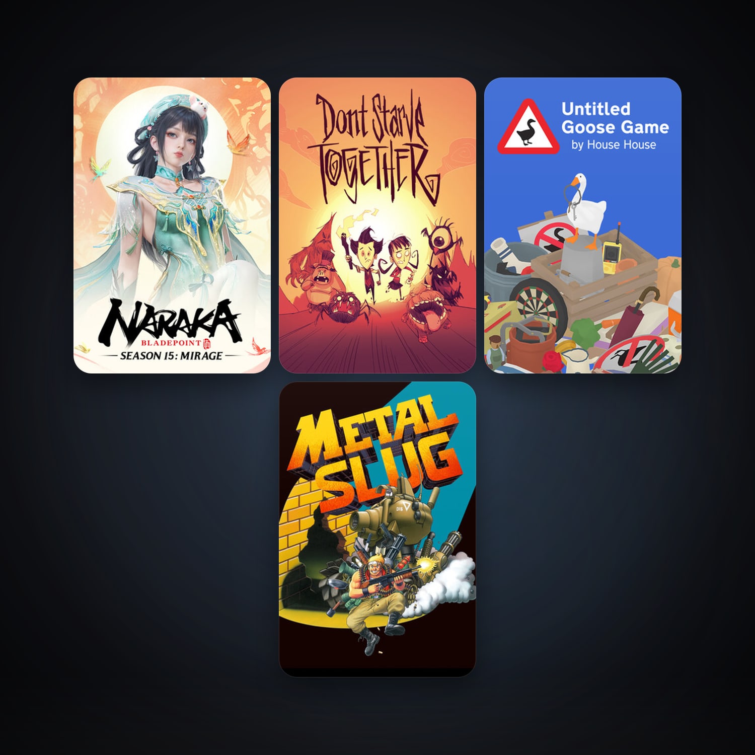 Don't Starve Together + METAL SLUG, 5 games, clean — HabibiAccounts