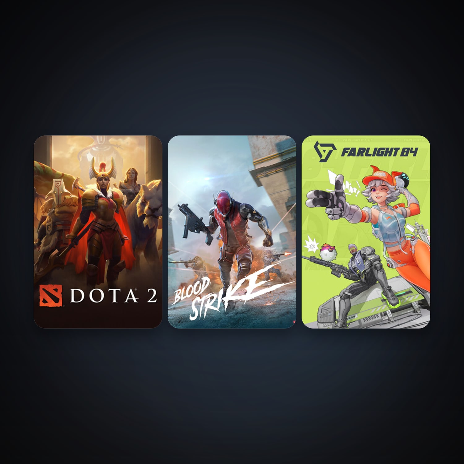 Dota 2 + Farlight 84, 4 games, clean — HabibiAccounts