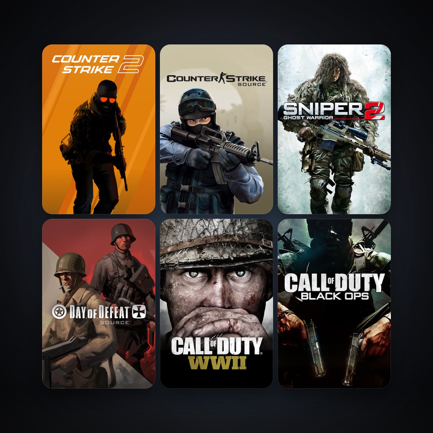 Counter-Strike: Source + Day of Defeat: Source, 25 games, Steam 13, clean — HabibiAccounts
