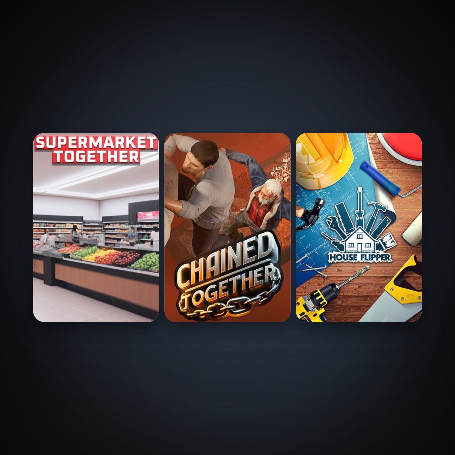 House Flipper + Chained Together, 6 games, clean — HabibiAccounts