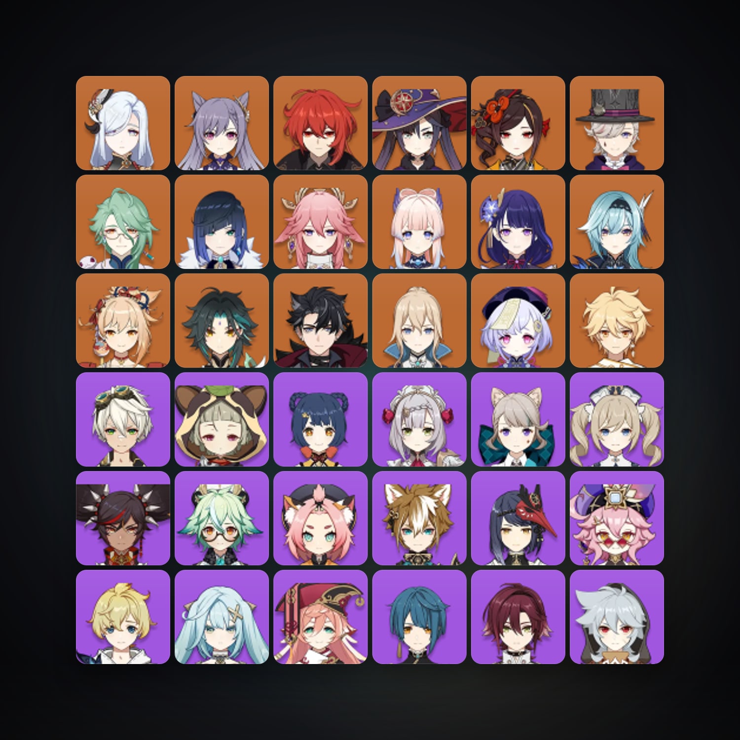 Genshin Impact | AR 60 | 57 Chars | 17× 5★ — Genshin / miHoYo Account — HabibiAccounts