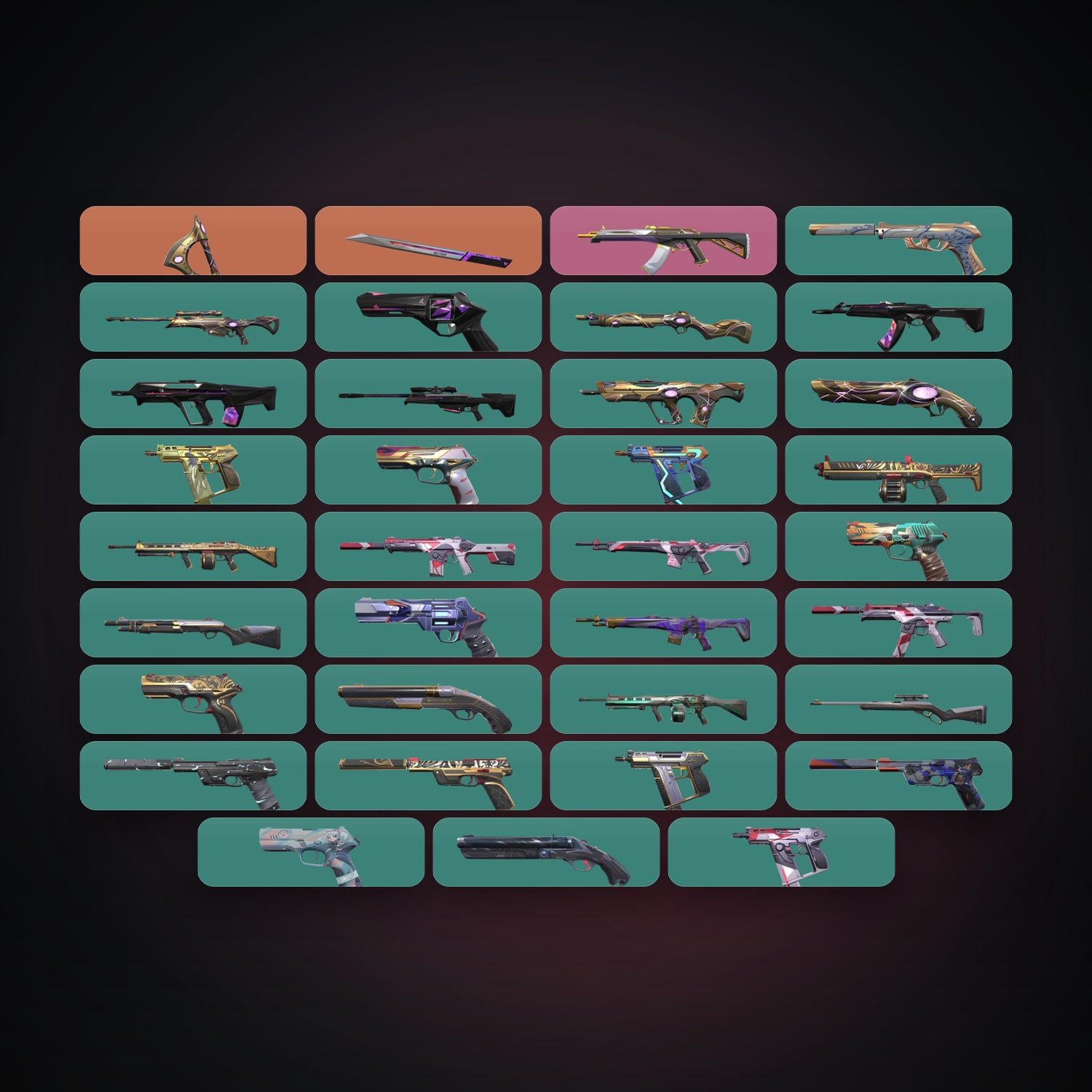AP Plat 1 locker — 2 knives, 36 skins, lvl 186 — HabibiAccounts
