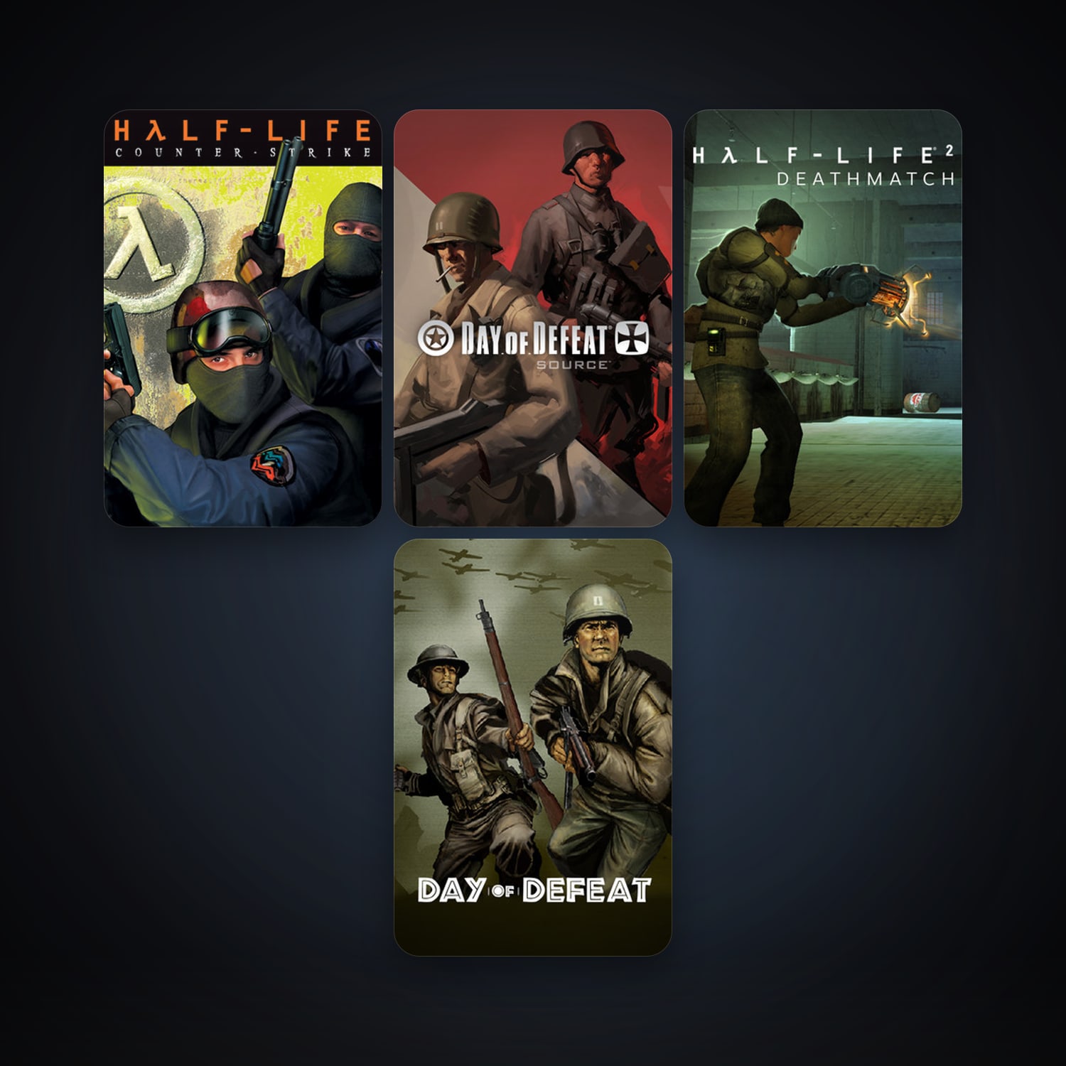 Counter-Strike + Day of Defeat, 9 games, Steam 10, clean — HabibiAccounts